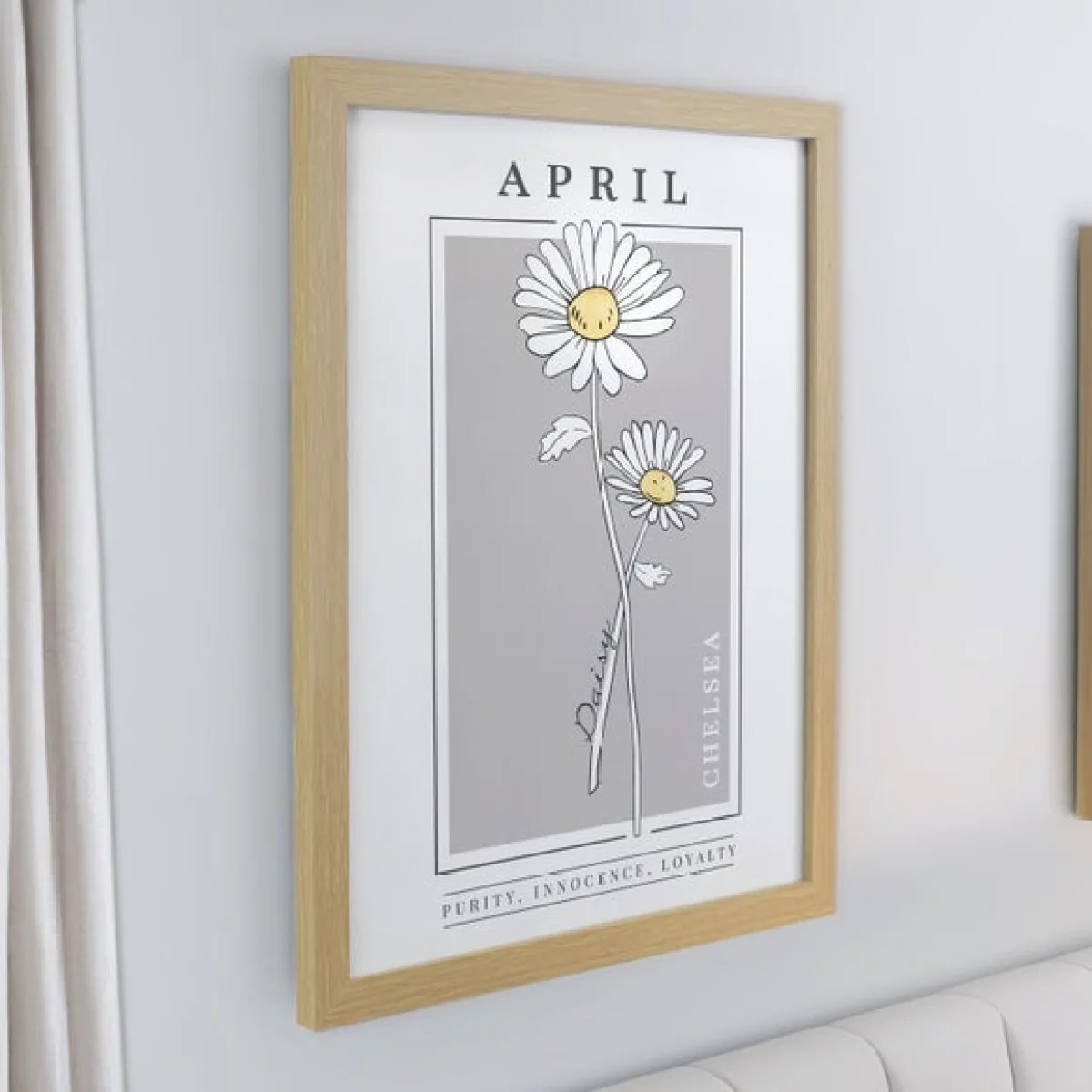 Personalised Birth Flower Poster Frame – image 5