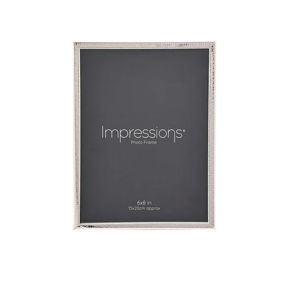 Impressions Silver Plated Thin Crackled Photo Frame – image 3