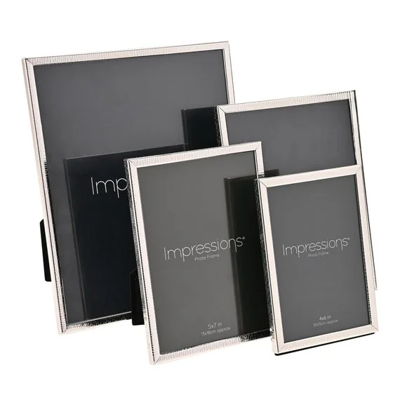 Impressions Silver Plated Thin Crackled Photo Frame – image 5