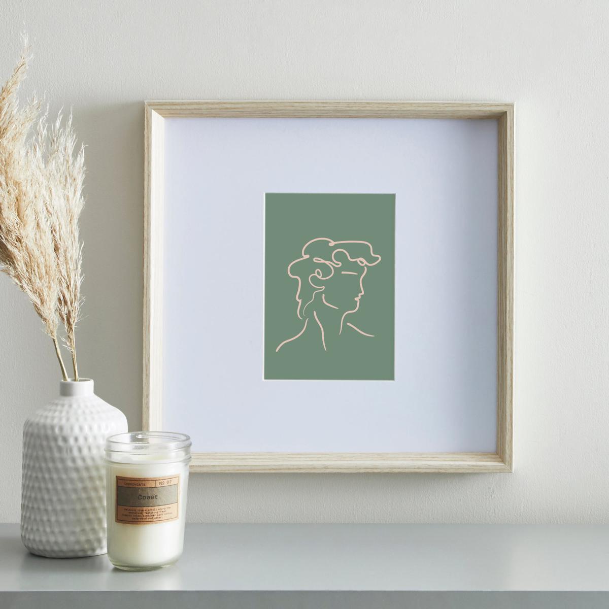Wood Effect Oversized mount Frame 7" x 5" (18cm x 13cm) Wood (Brown) – image 1