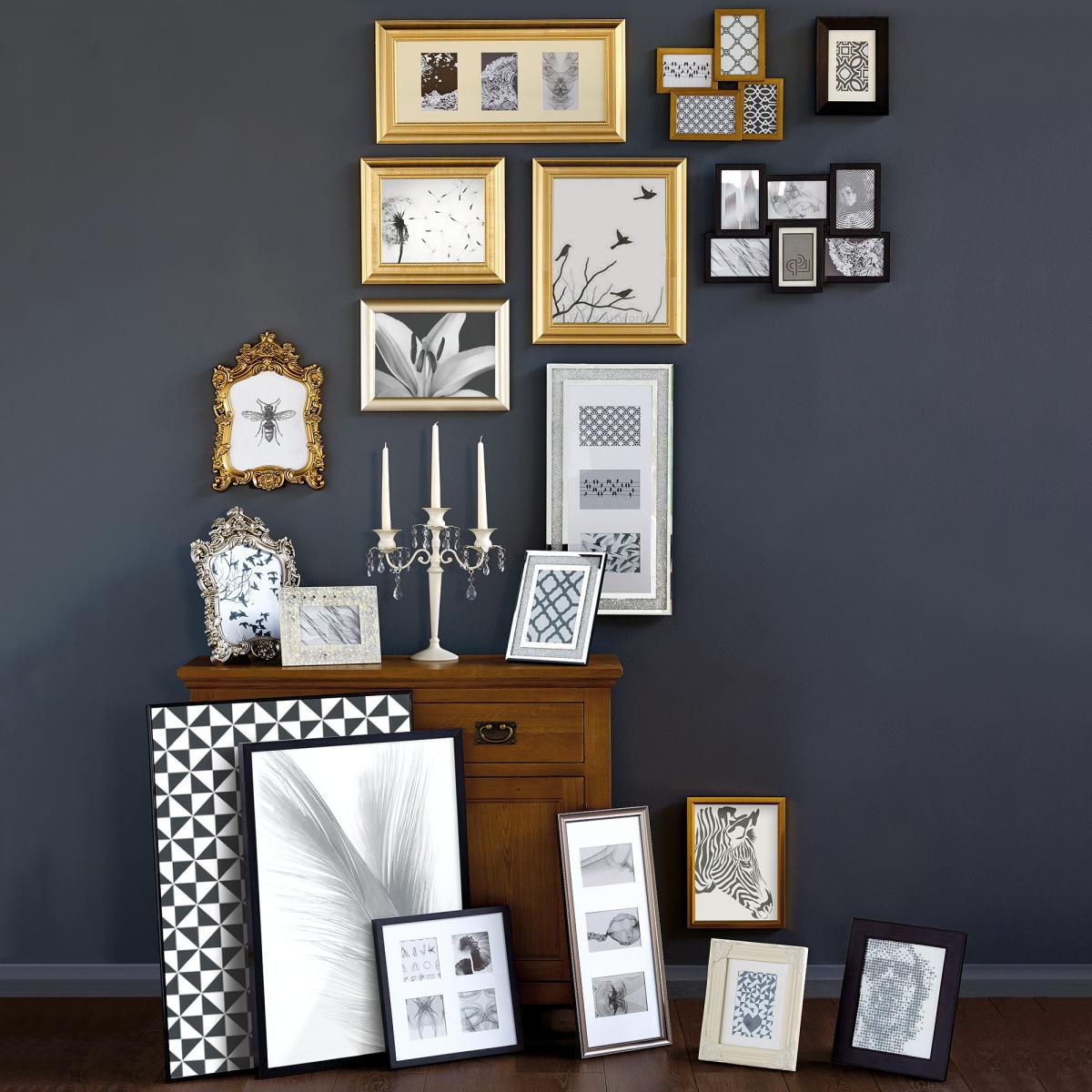 Ornate 5 Aperture Photo Frame Silver – image 2