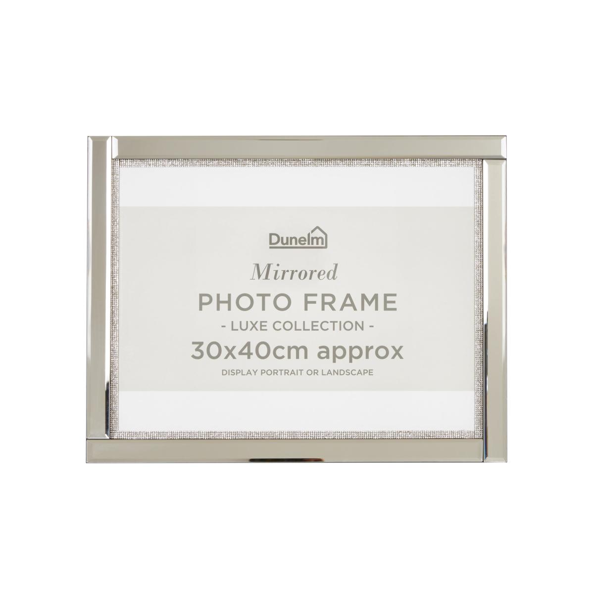 Diamante Photo Frame 16" x 12" (30cm x 40cm) Silver – image 3