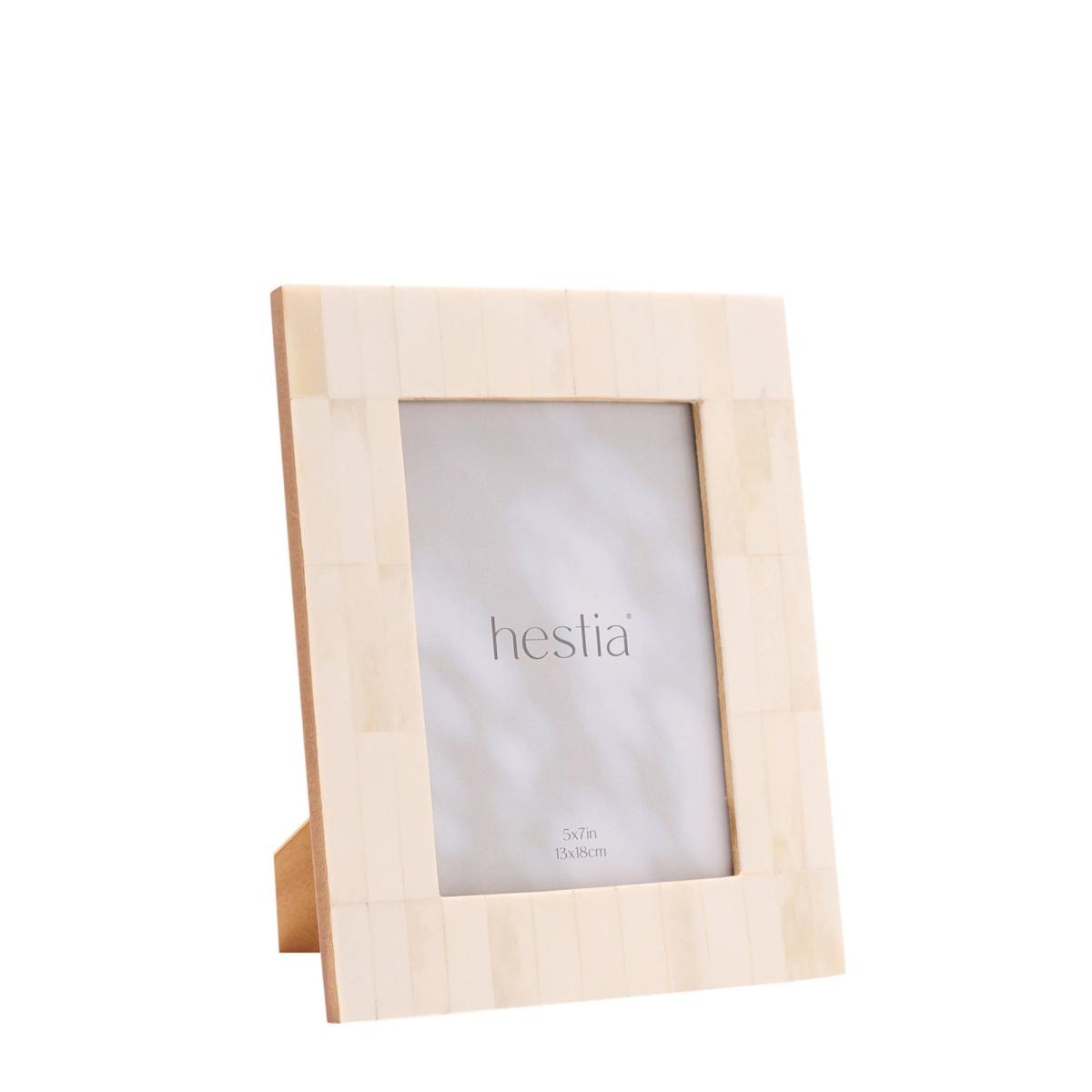 Hestia White Wide Border Bone Effect Photo Frame – image 2