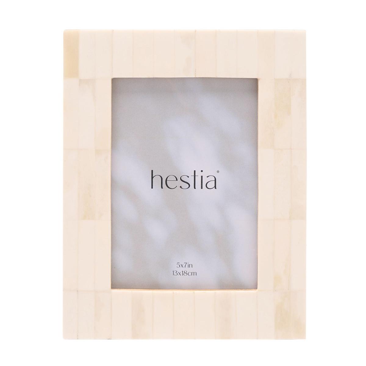 Hestia White Wide Border Bone Effect Photo Frame – image 3