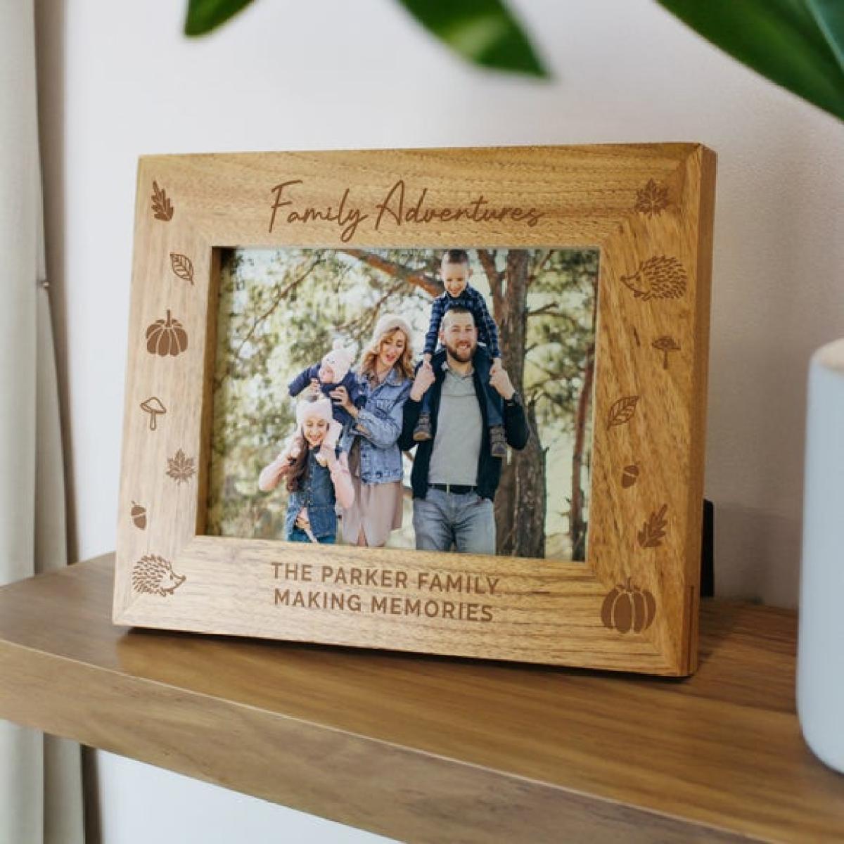 Personalised Autumn Wooden Photo Frame – image 3