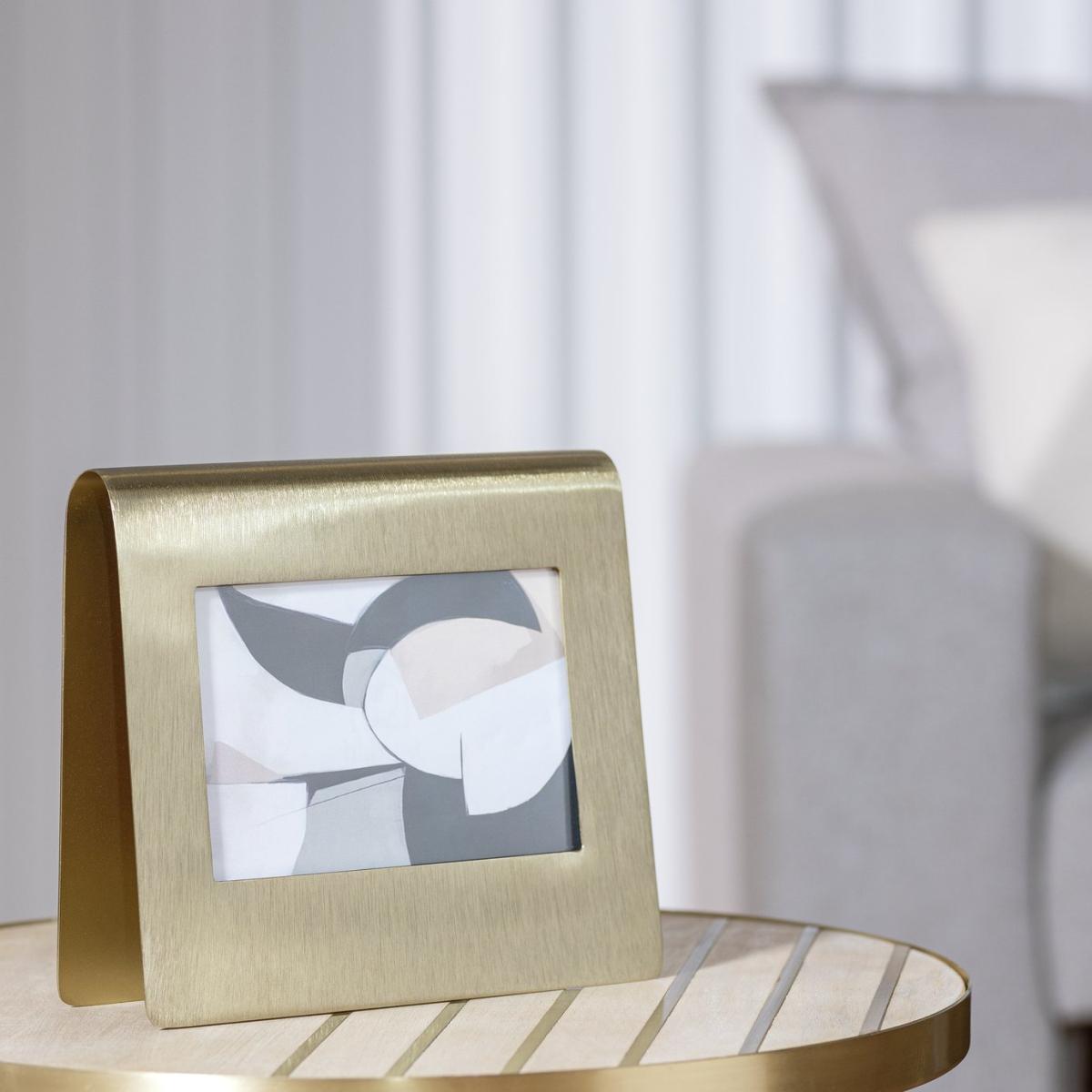 "Habitat Gold Metal Folding Picture Frame - 4x6""" – image 1