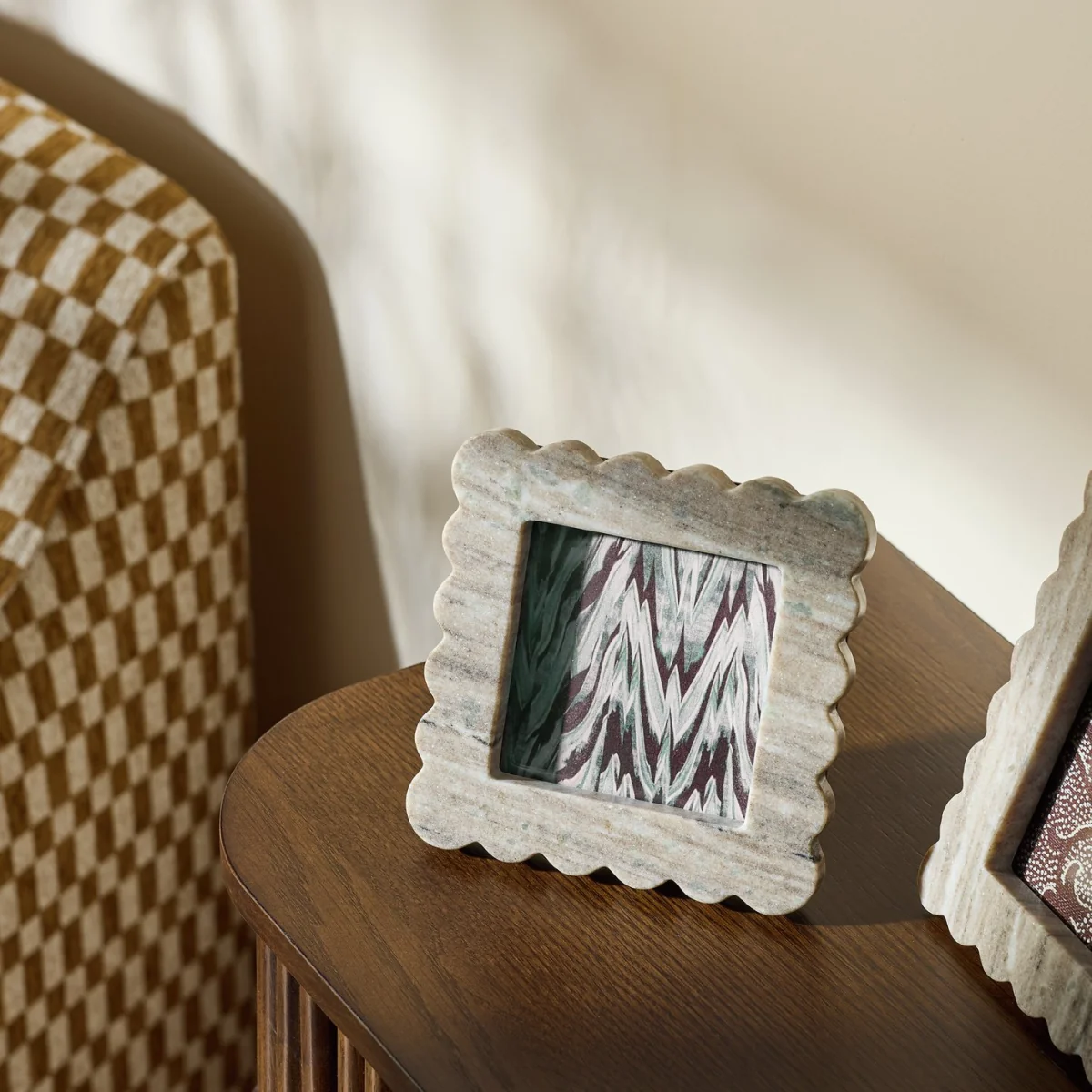 "Habitat Marble Picture Frame - 4x4""" – image 1