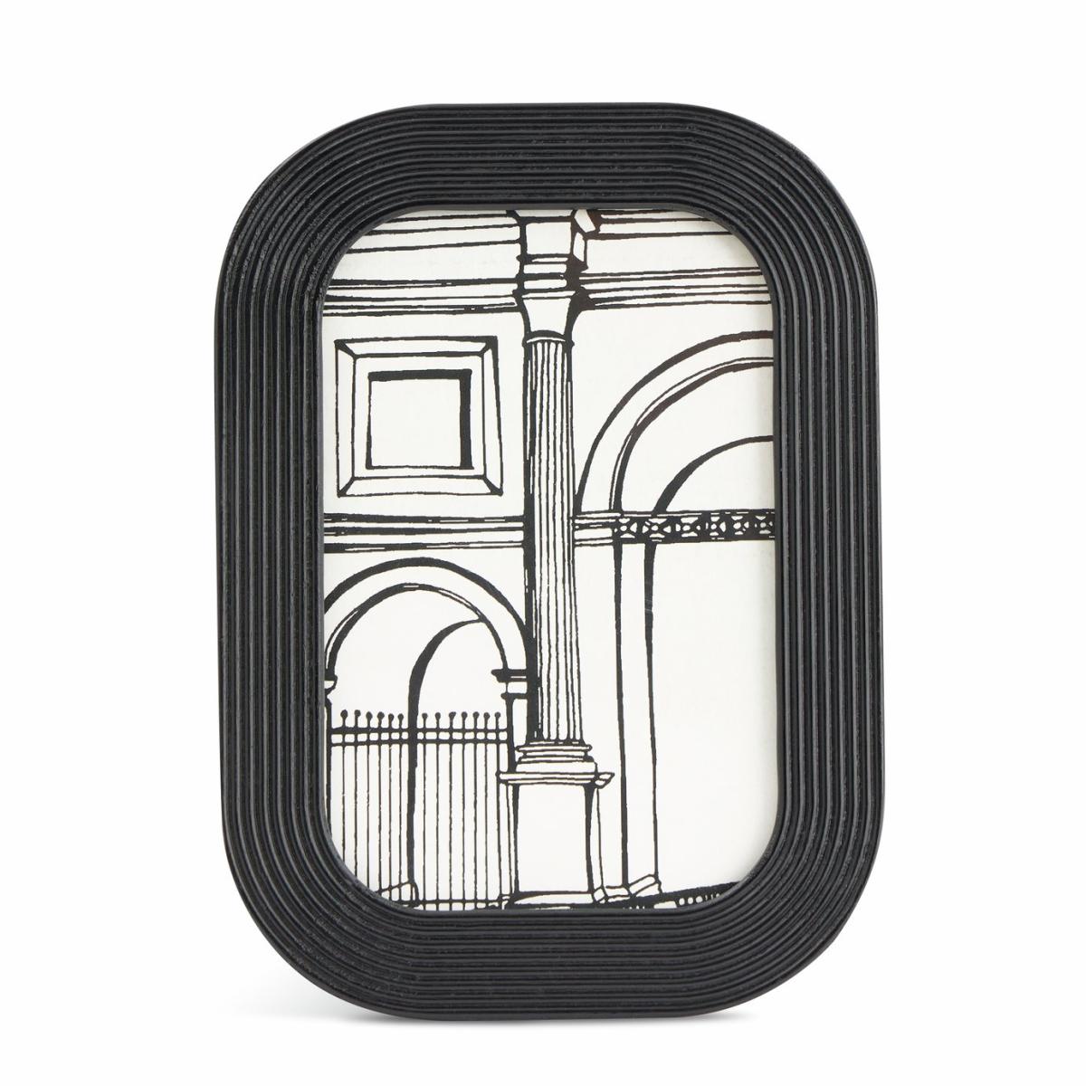 "Habitat Black Ribbed Wooden Picture Frame - 4x6""" – image 2