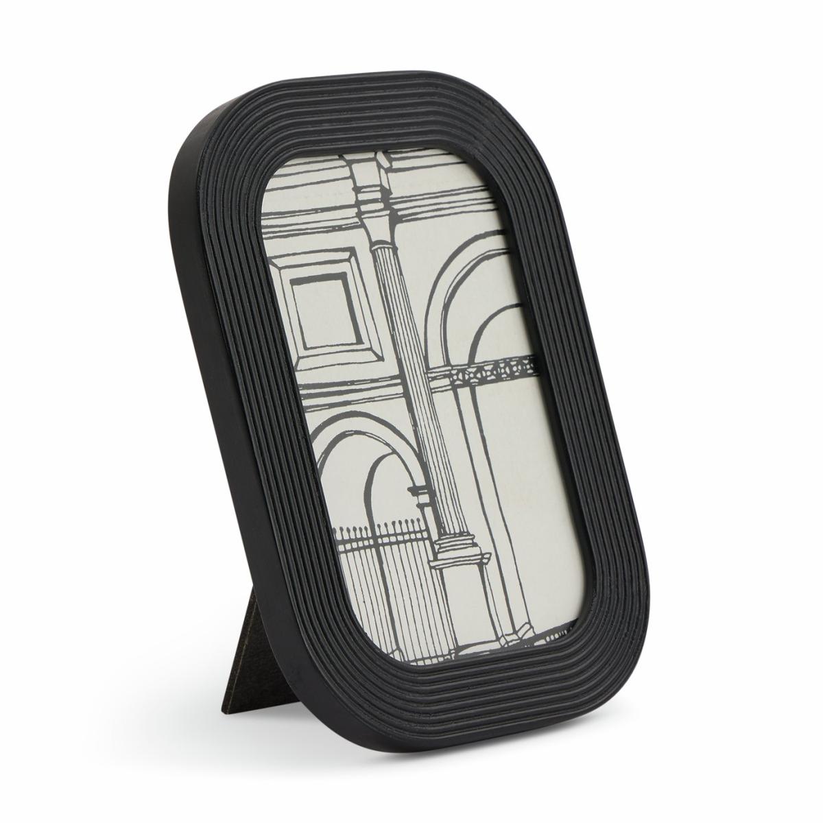 "Habitat Black Ribbed Wooden Picture Frame - 4x6""" – image 3