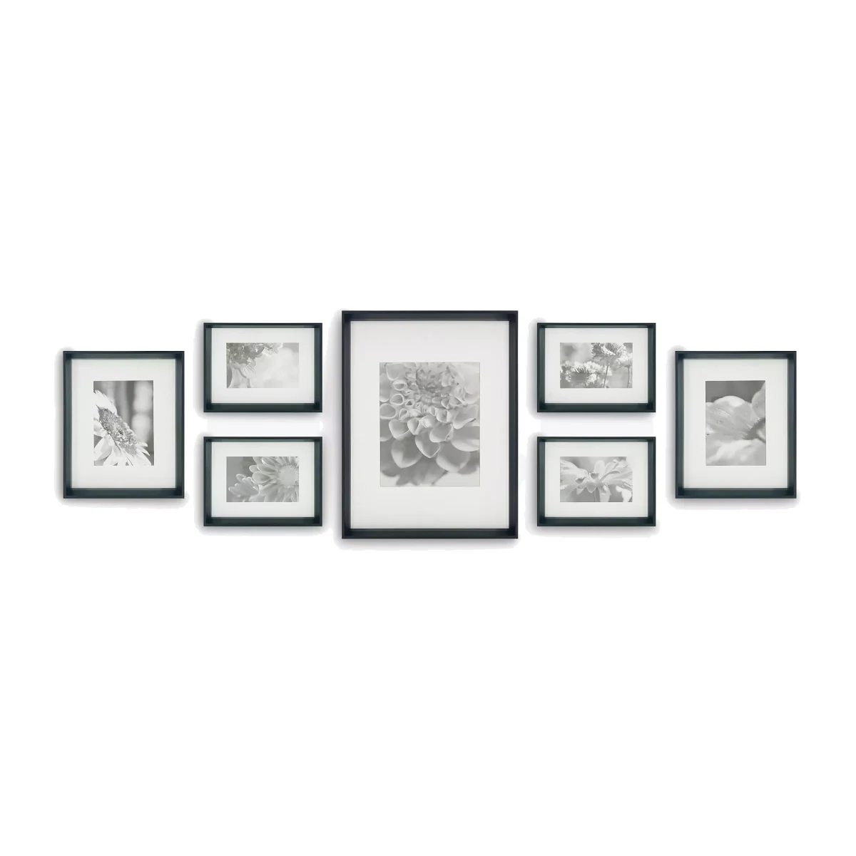 Gallery Perfect Multi-aperture Deep Profile Box Photo Frame Set, 7 Photo, Black – image 1