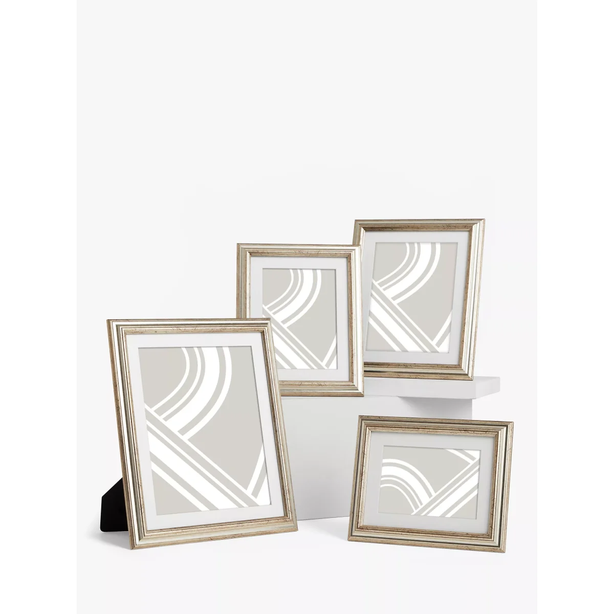 John Lewis & Partners Ribbed Photo Frame & Mount, Champagne – image 4
