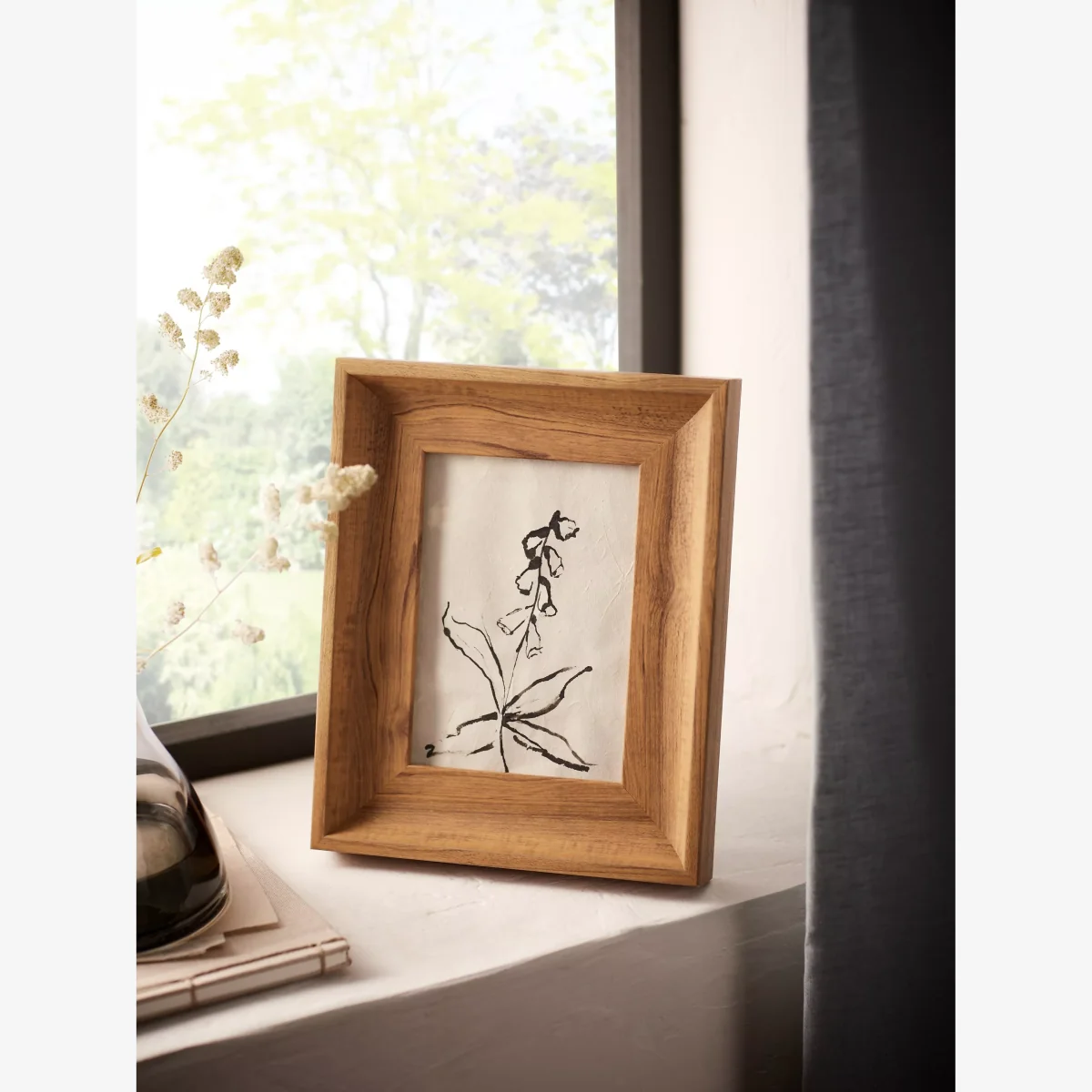 John Lewis Deep Wood-Effect Photo Frame, 5 x 7 (13 x 18cm), Natural – image 1