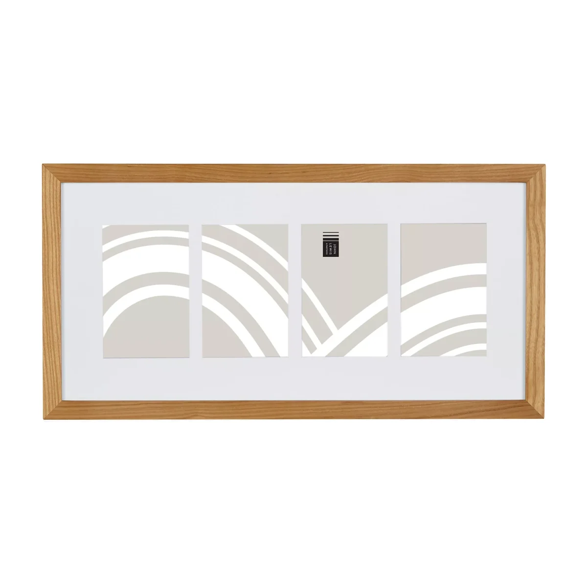 John Lewis & Partners Photo Frame & Mount, 4 Photo, 4 x 6 (10 x 15cm), FSC-Certified (Oak) – image 1