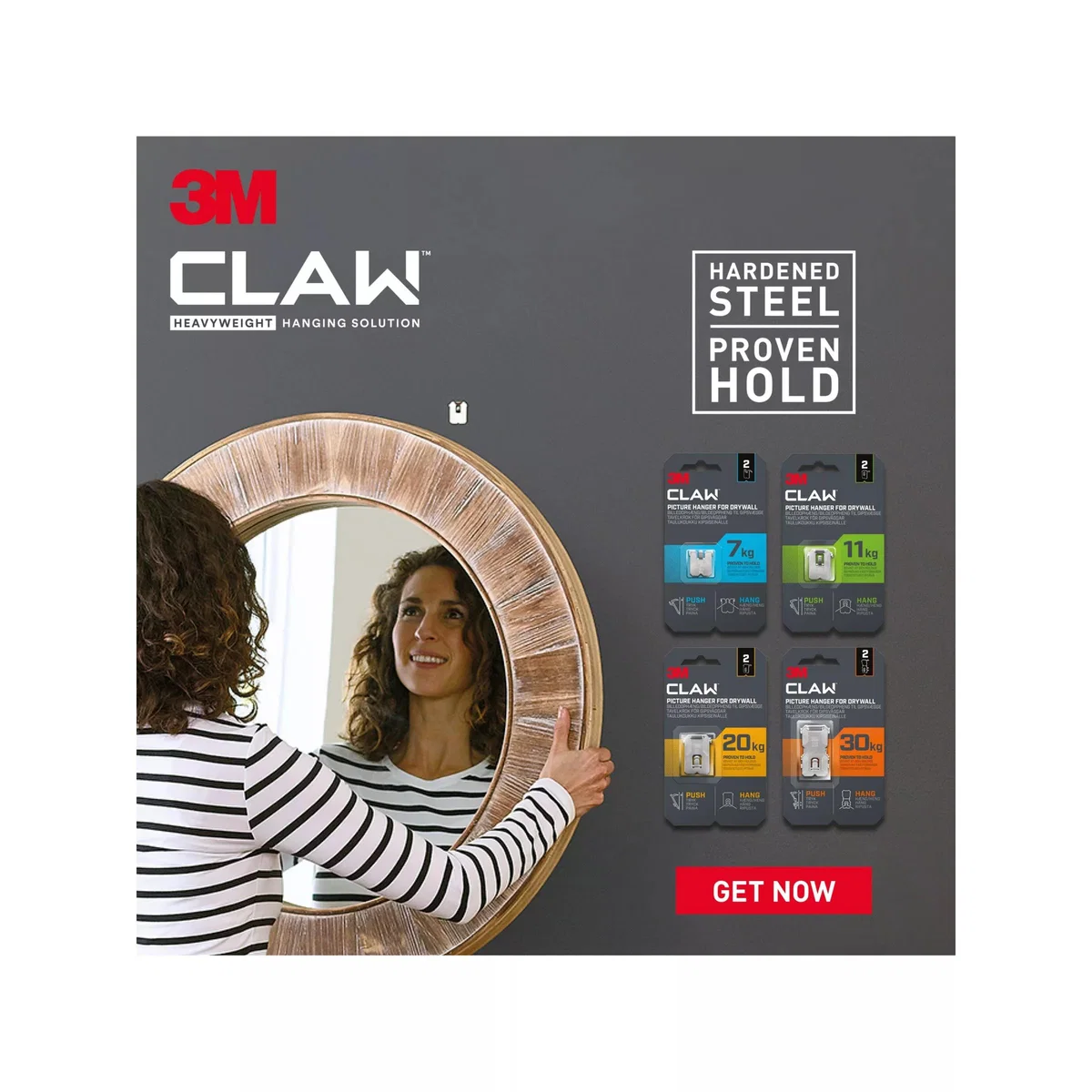 3M CLAW Drywall Picture Hangers, 11kg, Pack of 2 – image 4