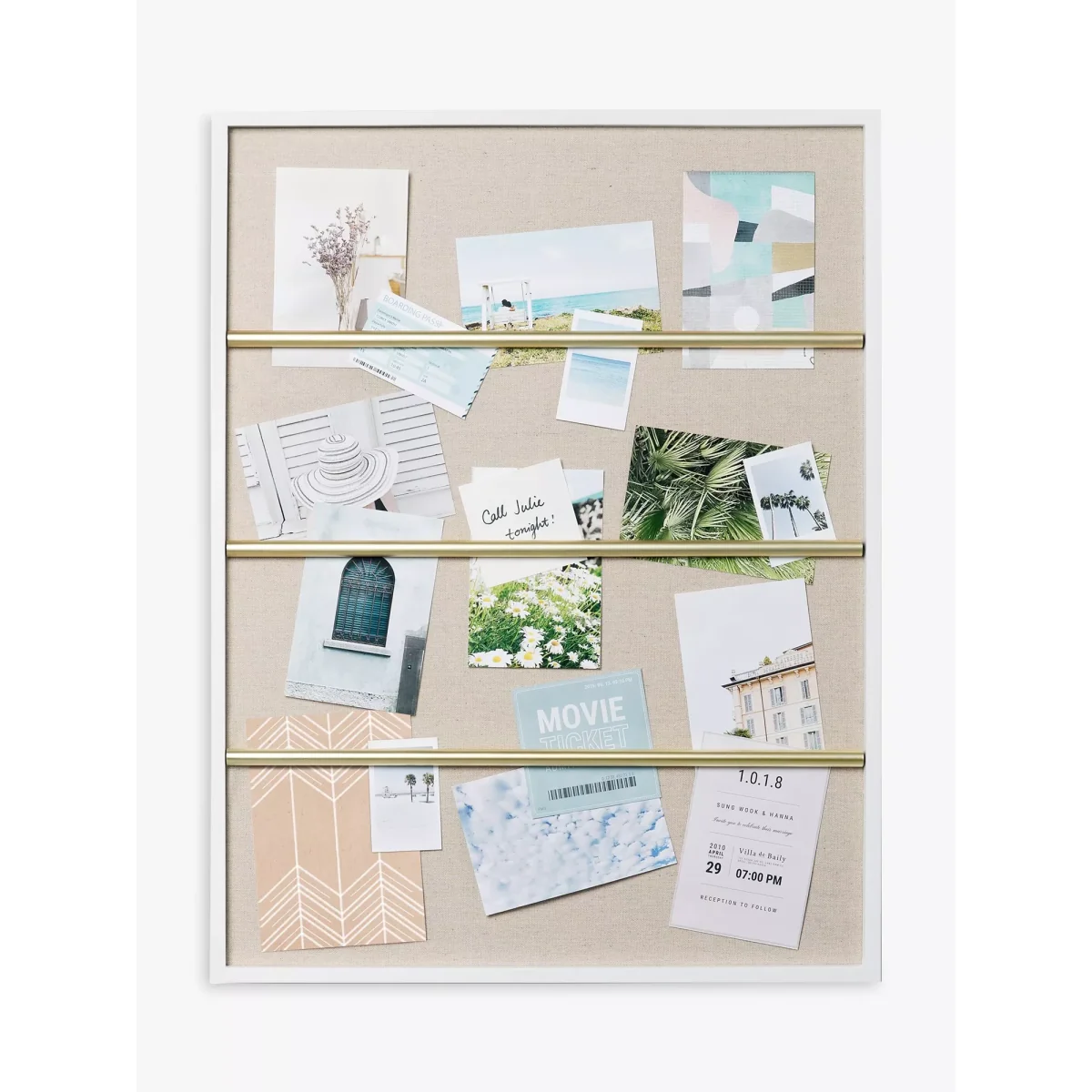 Umbra Tucker Multi-aperture Notice Board Photo Frame, Gold/White – image 3