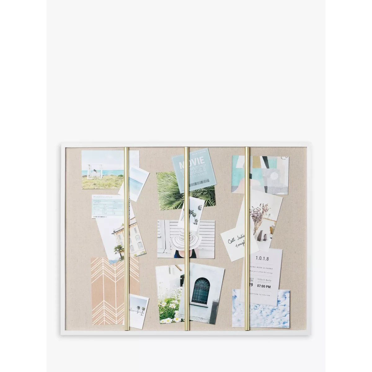 Umbra Tucker Multi-aperture Notice Board Photo Frame, Gold/White – image 4