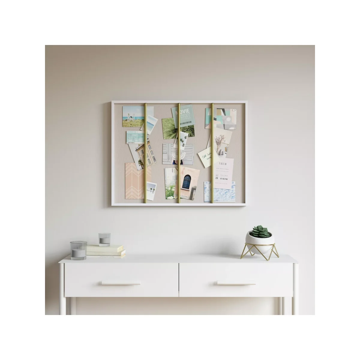 Umbra Tucker Multi-aperture Notice Board Photo Frame, Gold/White – image 8