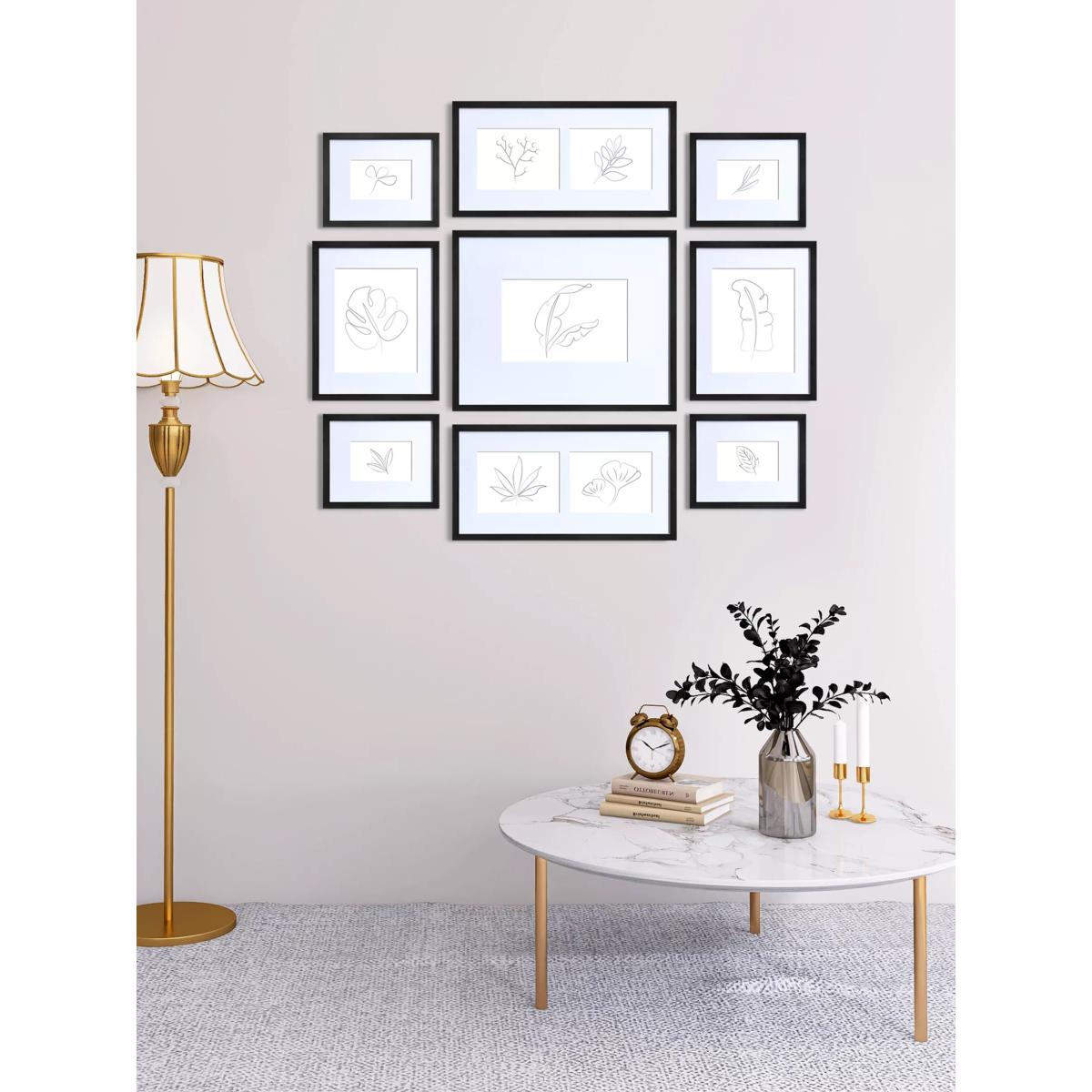 nielsen Gallery Multi-aperture Photo Frame Set, 11 Photo, Black – image 2