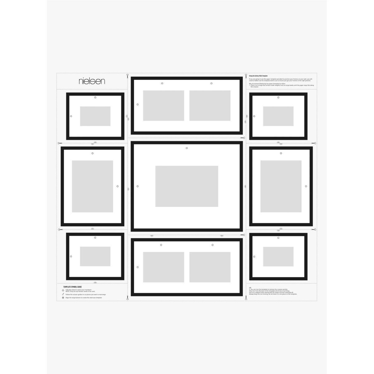 nielsen Gallery Multi-aperture Photo Frame Set, 11 Photo, Black – image 6