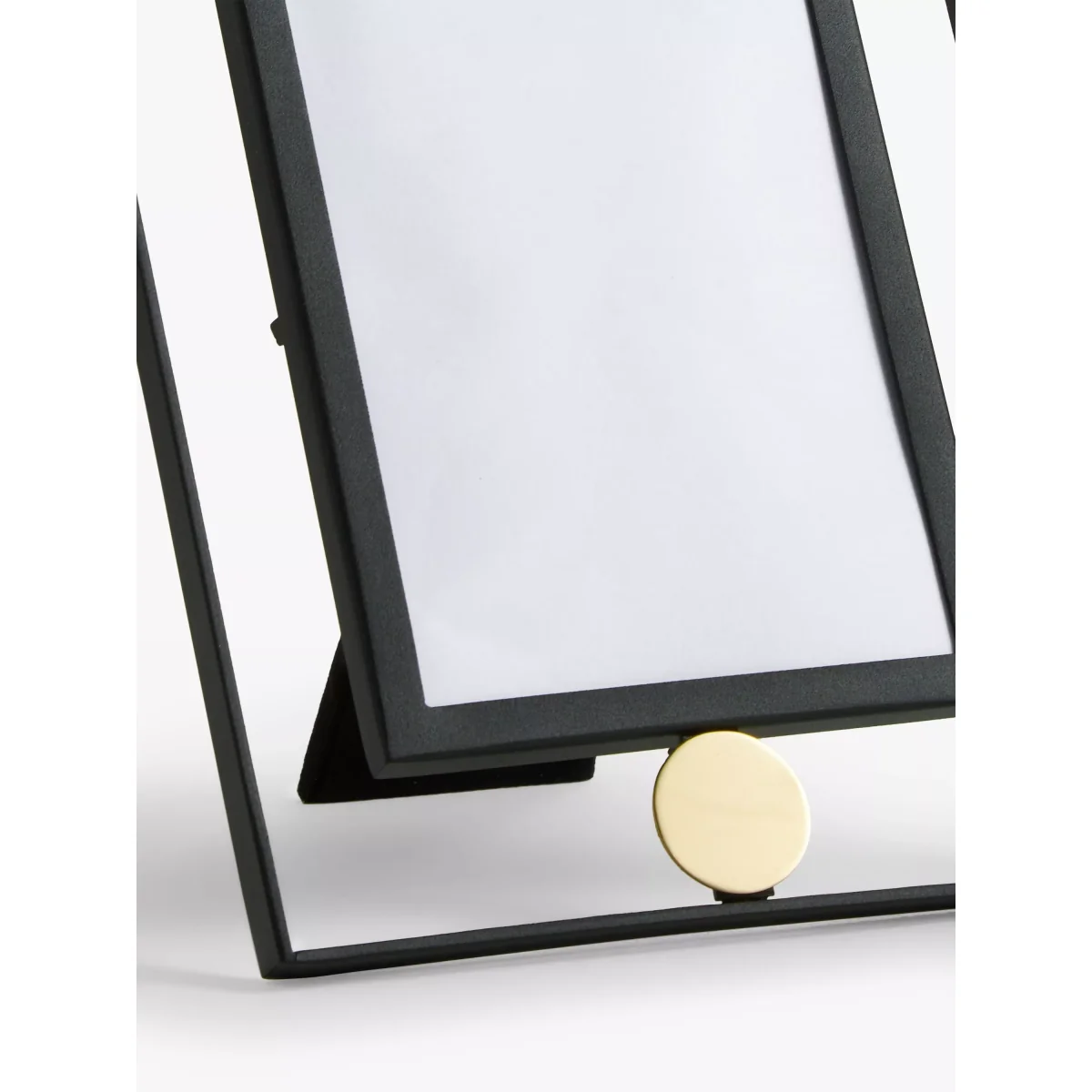 John Lewis Deco Metal Photo Frame, 5 x 7 (13 x 18cm), Black/Brass – image 2