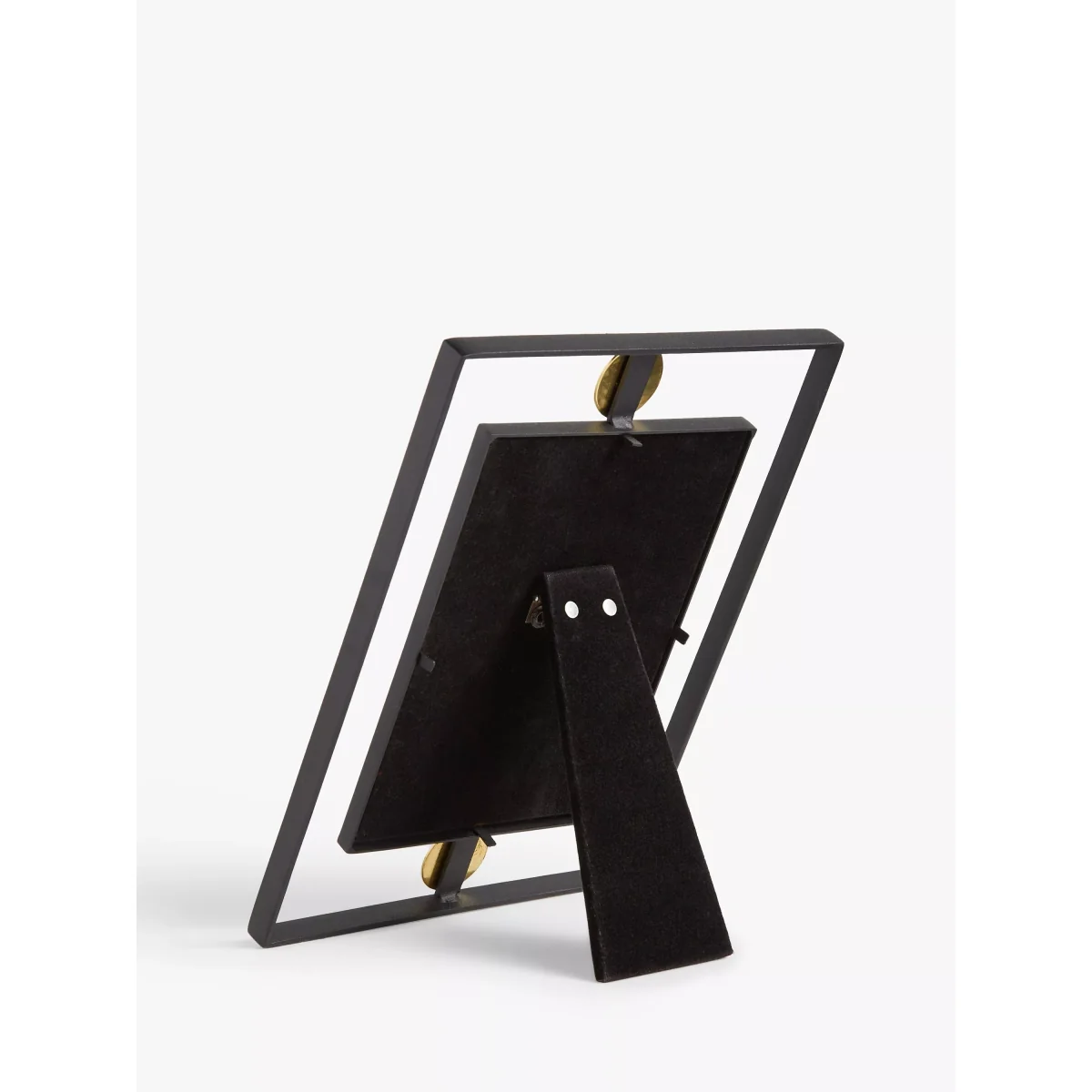 John Lewis Deco Metal Photo Frame, 5 x 7 (13 x 18cm), Black/Brass – image 3