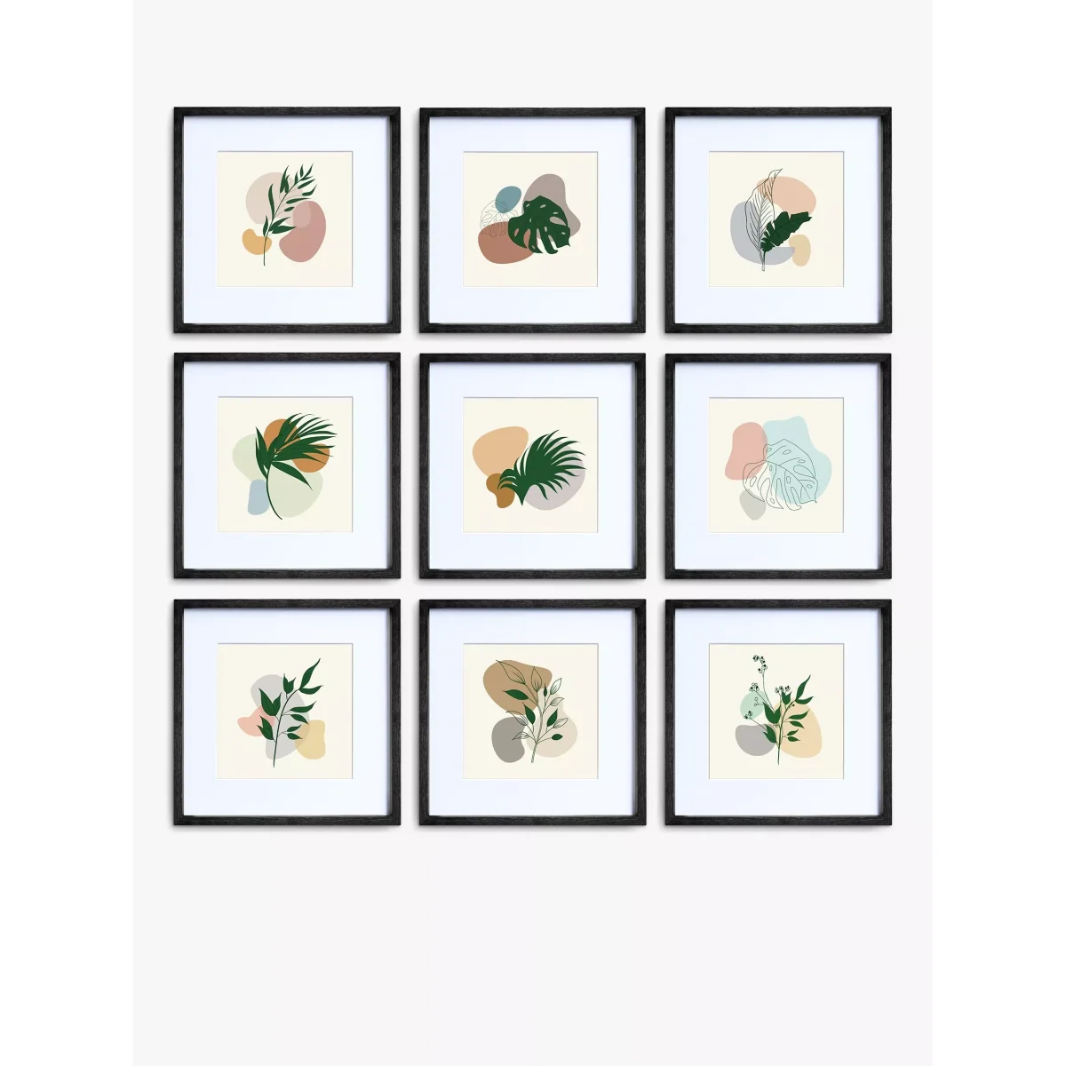 Gallery Perfect Square Photo Frame Set, 9 Photo, 8 x 8 (20 x 20cm), Black – image 2