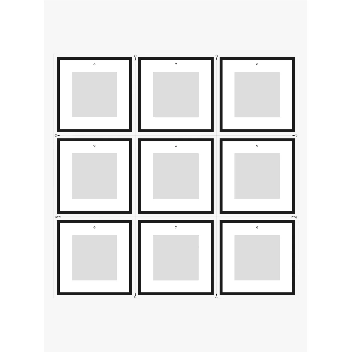 Gallery Perfect Square Photo Frame Set, 9 Photo, 8 x 8 (20 x 20cm), Black – image 6