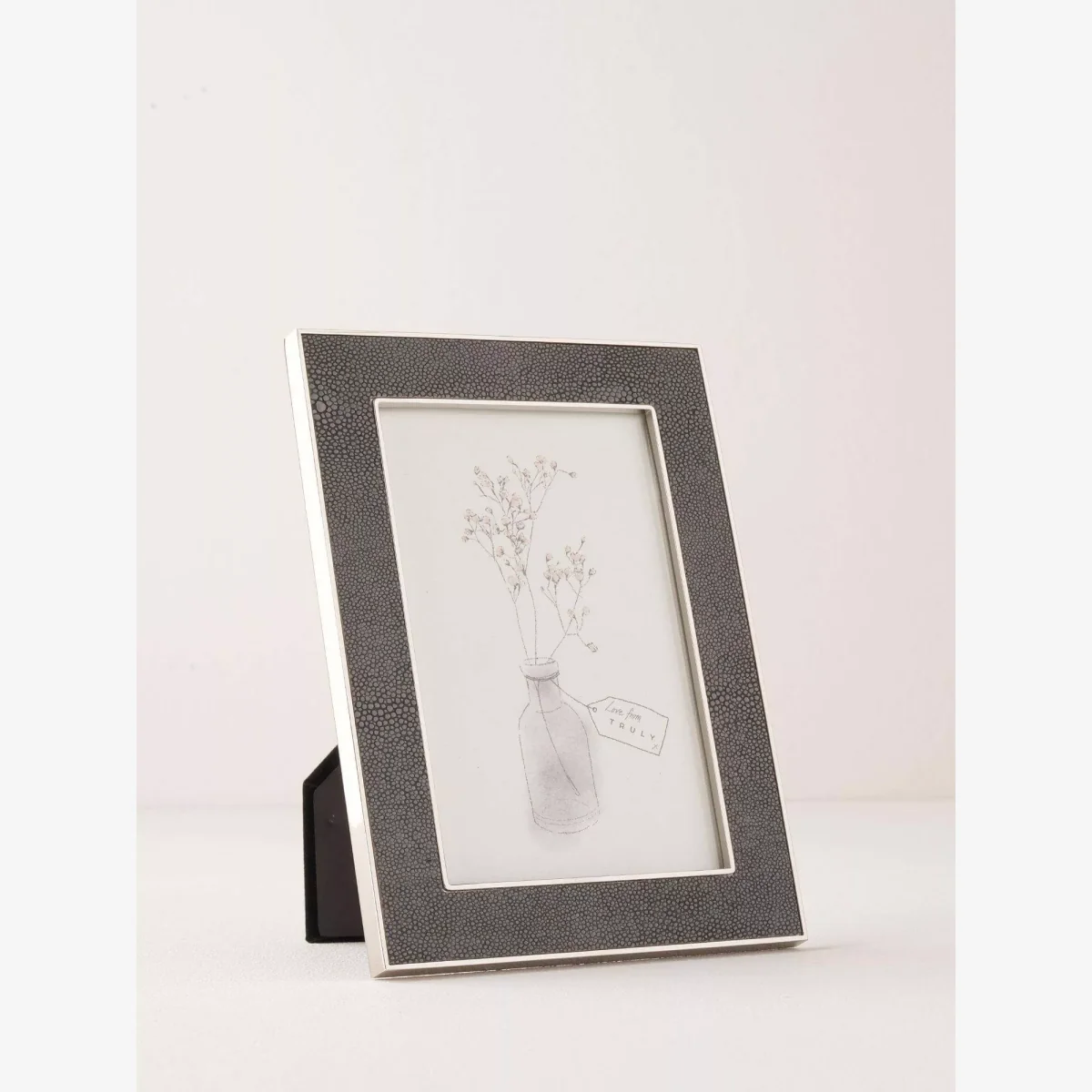 Truly Faux Shagreen Photo Frame, Grey – image 1