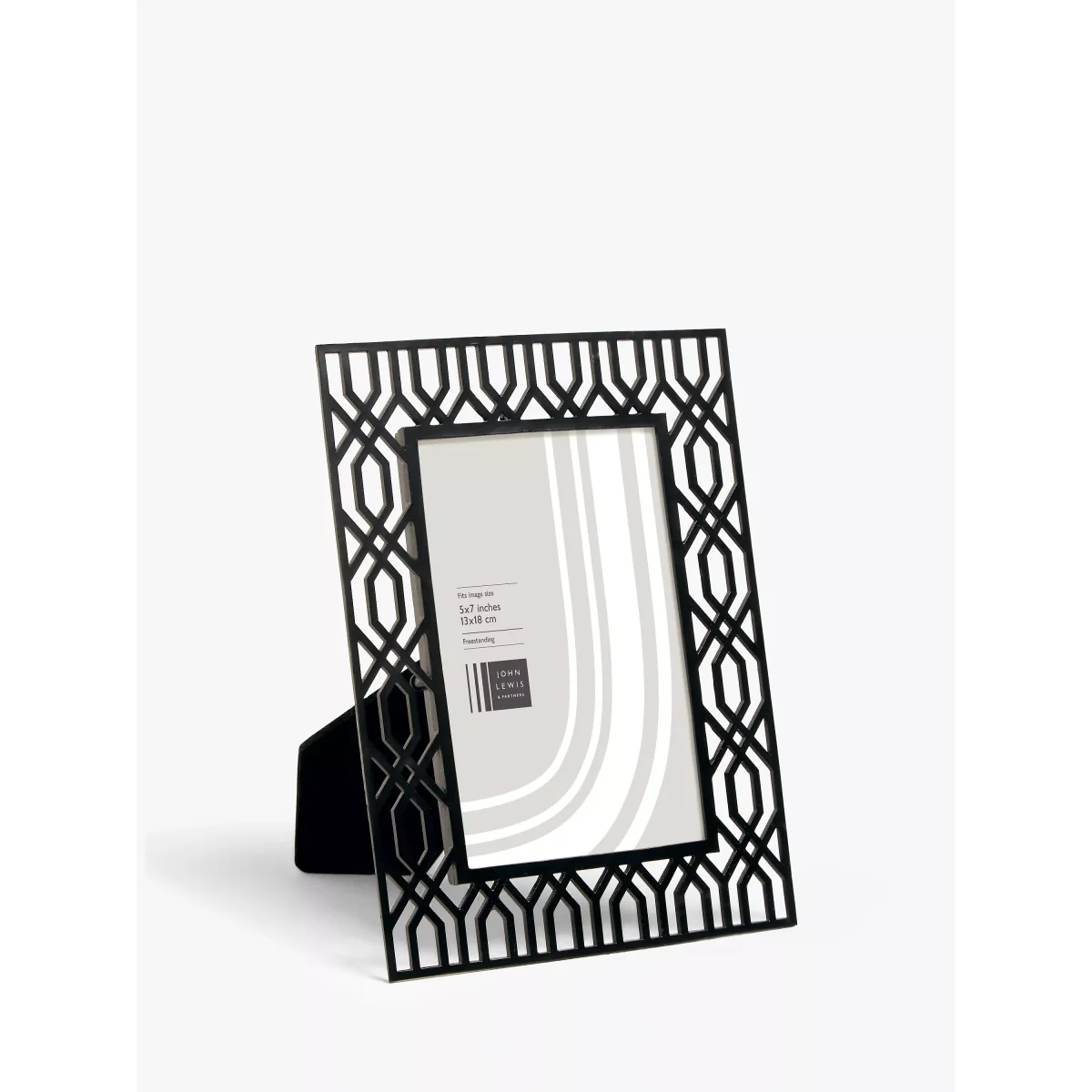 John Lewis Geometric Metal Photo Frame, Black – image 2