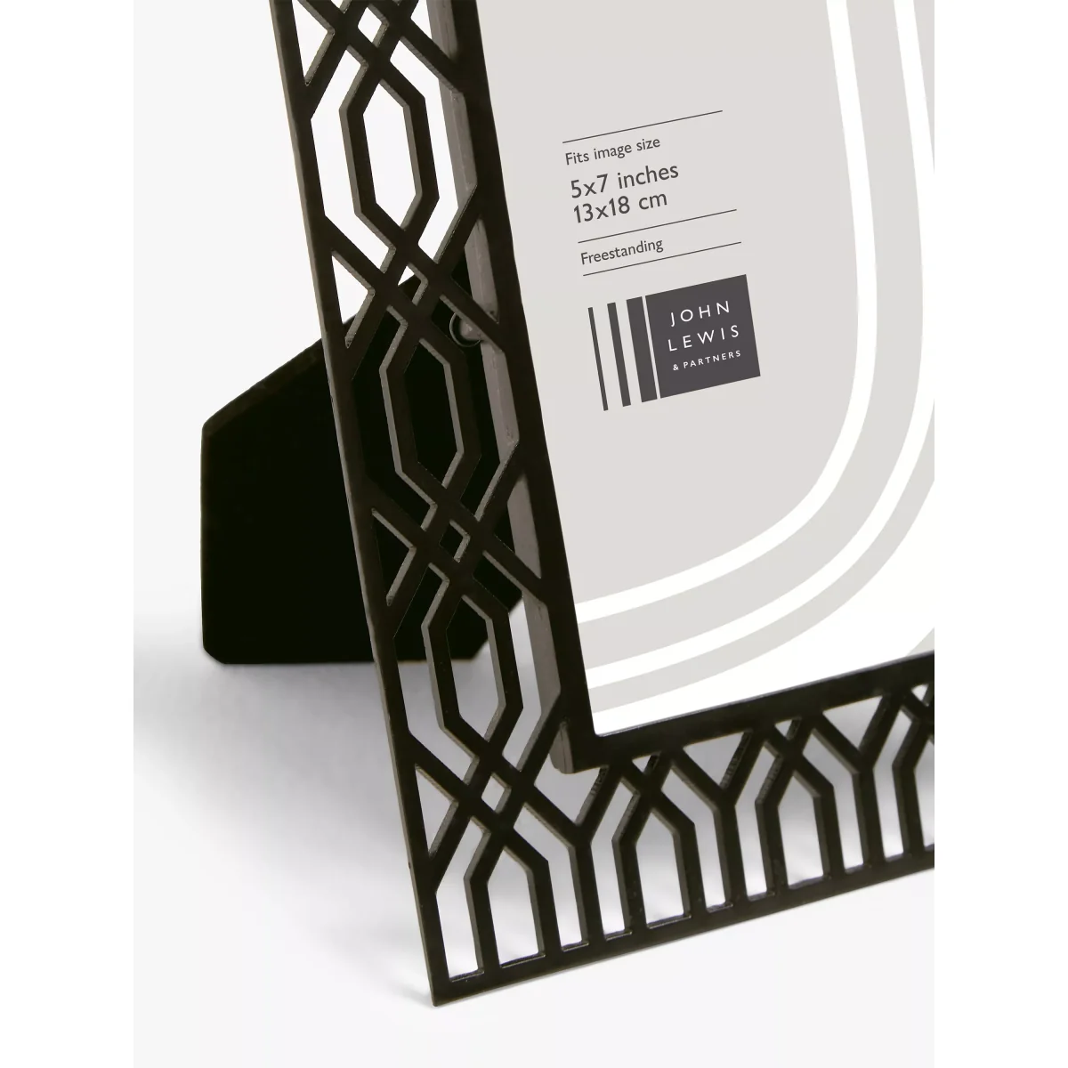 John Lewis Geometric Metal Photo Frame, Black – image 3