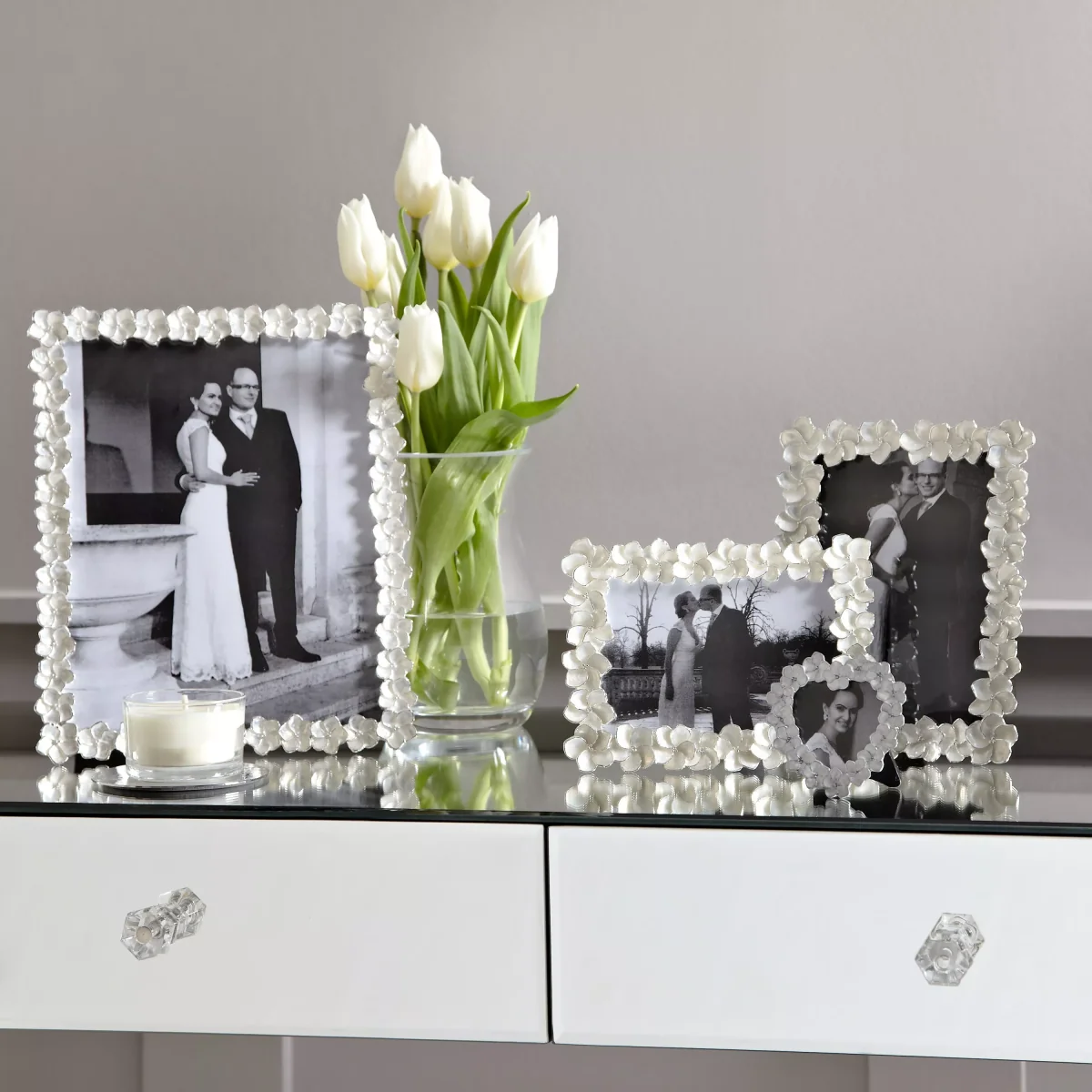 John Lewis & Partners Petal Photo Frame, Ivory – image 6