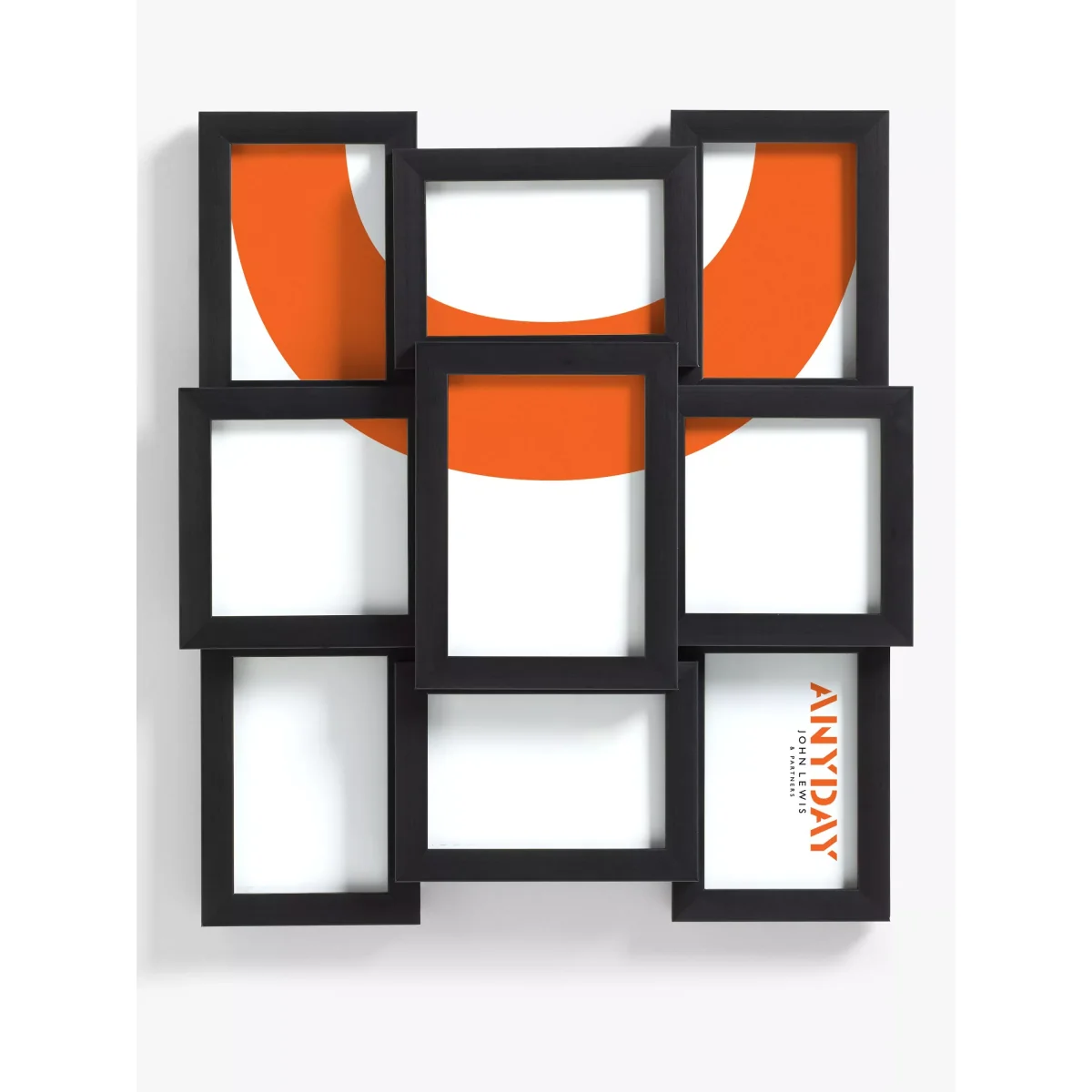 ANYDAY John Lewis & Partners Multi-aperture Photo Frame, 9 Photo, Black – image 3