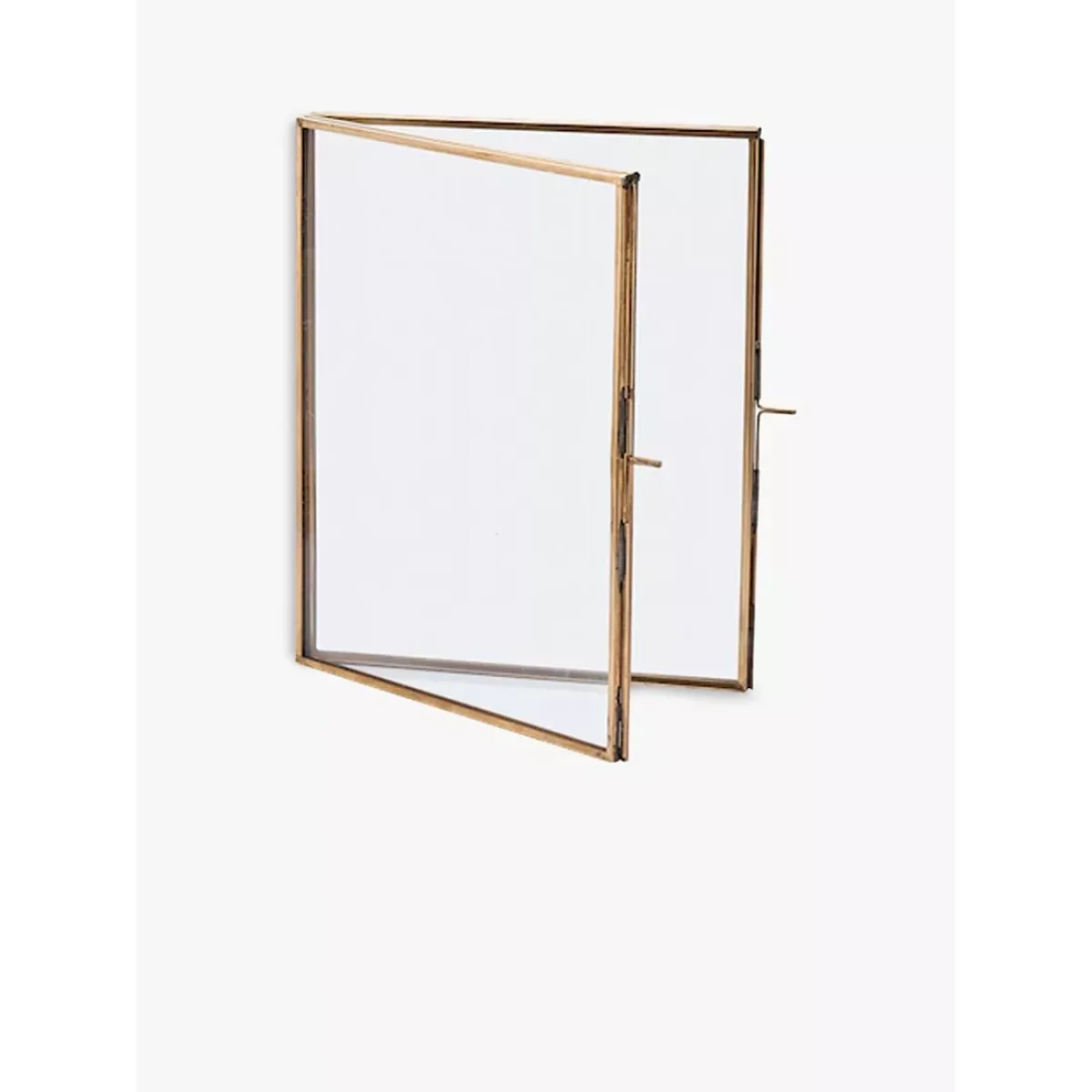 Nkuku Danta Folding Photo Frame, Antique Brass – image 3