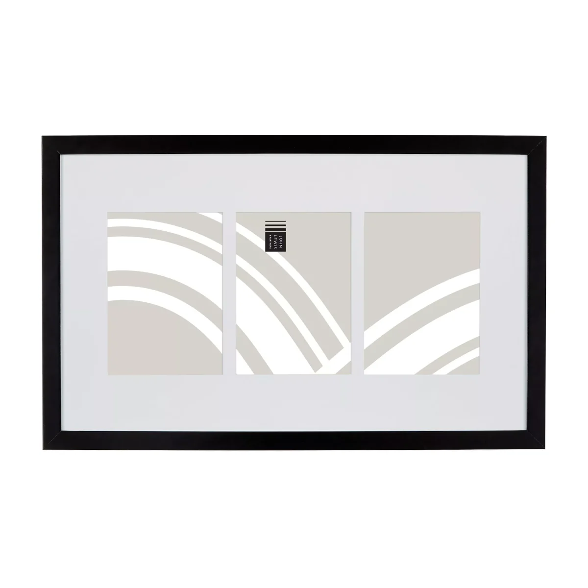 John Lewis & Partners Box Photo Frame & Mount, 3 Photo, 5 x 7 (13 x 18cm), Black – image 1