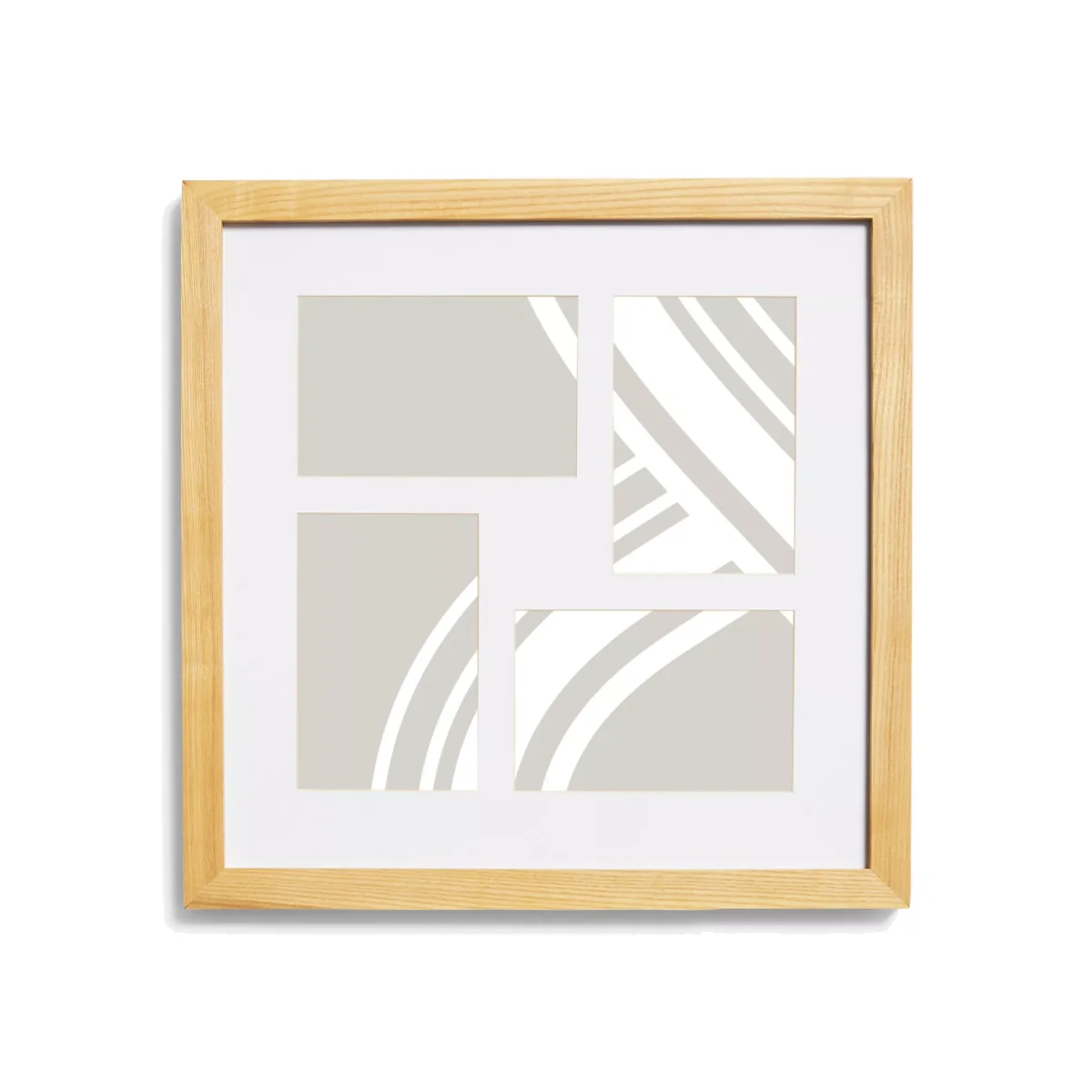 John Lewis & Partners Square Photo Frame & Mount, 4 Photo, 4 x 6 (10 x 15cm), FSC-Certified (Oak) – image 1