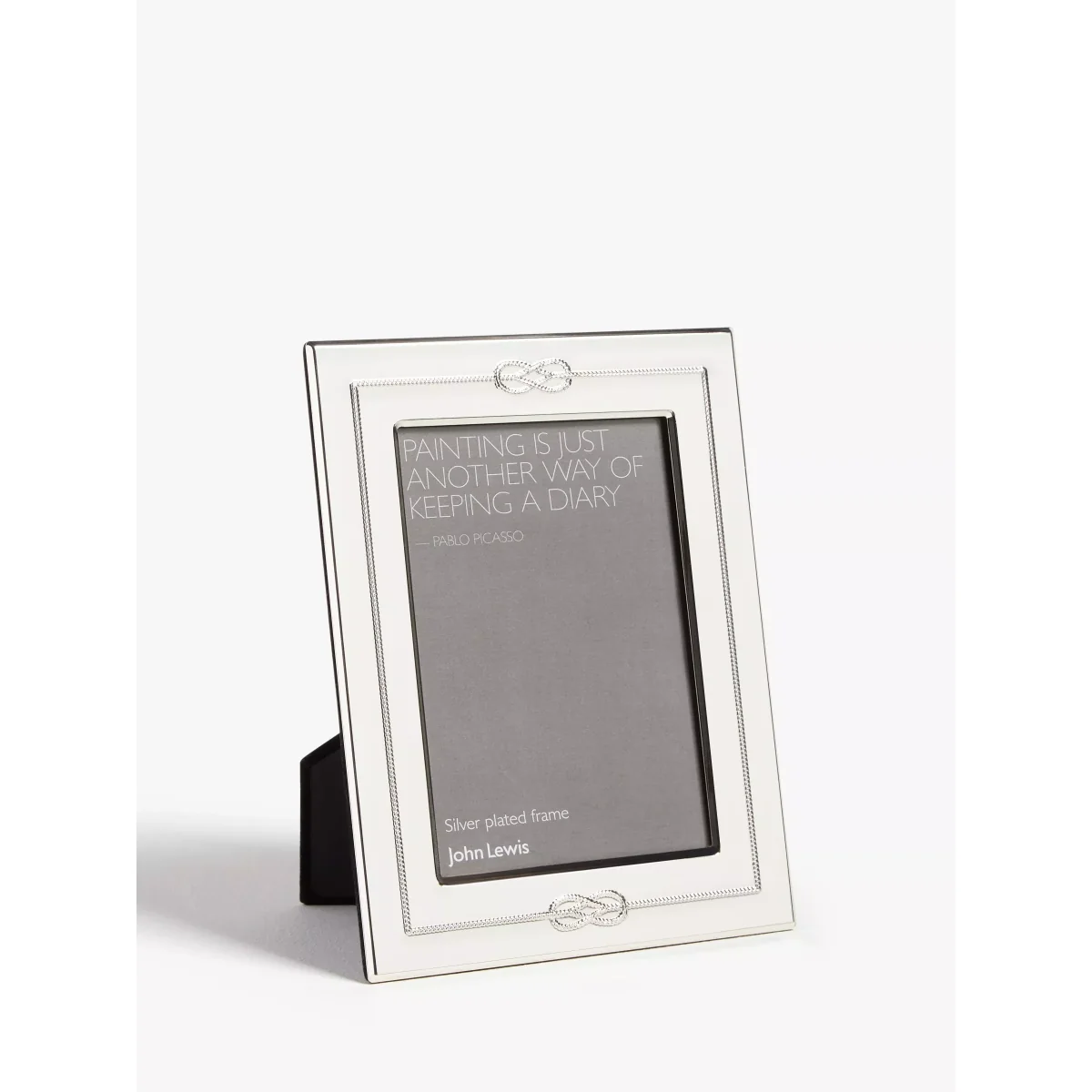 John Lewis & Partners Victoria Love Knot Photo Frame, Silver Plated – image 2