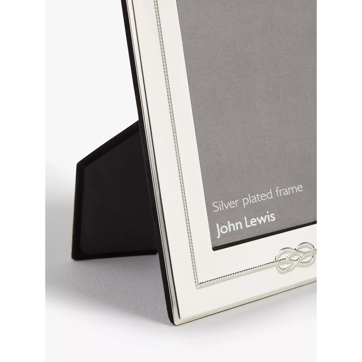 John Lewis & Partners Victoria Love Knot Photo Frame, Silver Plated – image 3