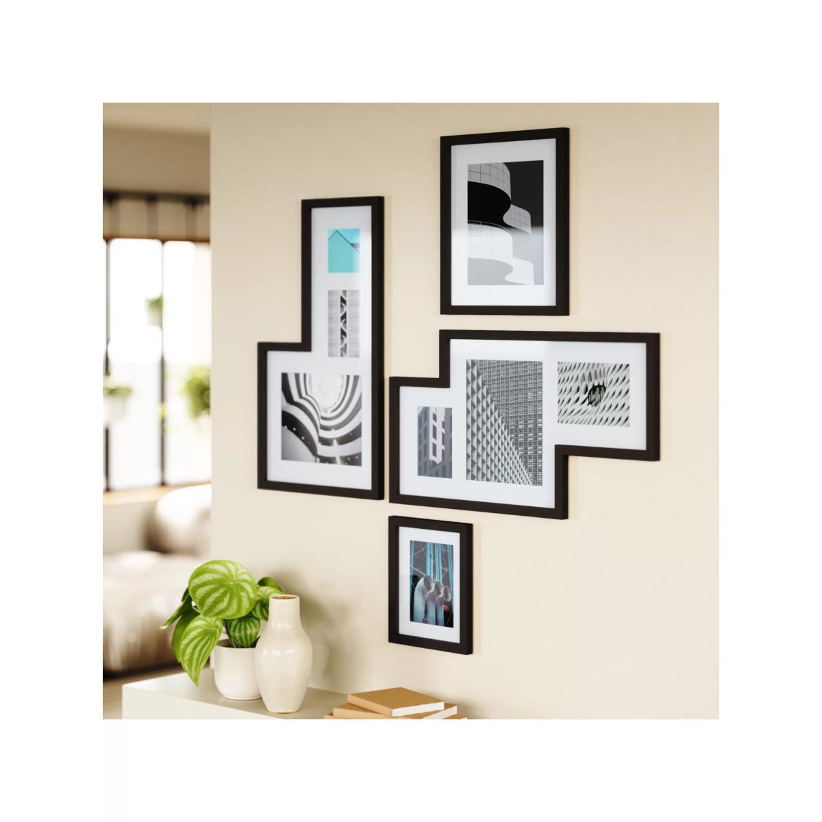 Umbra Mingle Gallery Wall Multi-aperture Photo Frame Set, 9 Photo, Black – image 6