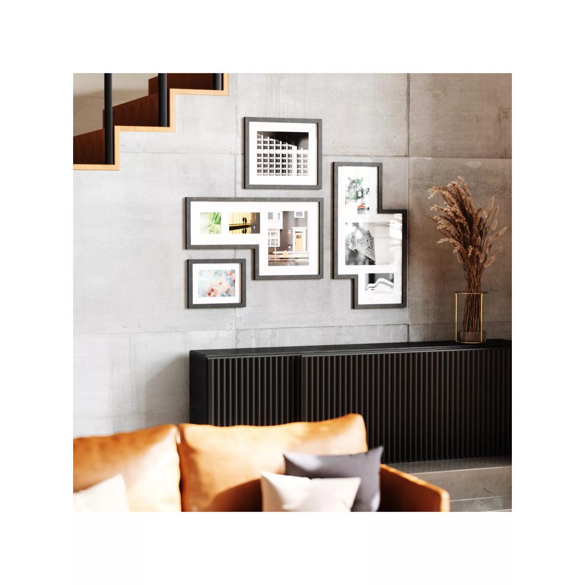 Umbra Mingle Gallery Wall Multi-aperture Photo Frame Set, 9 Photo, Black – image 7
