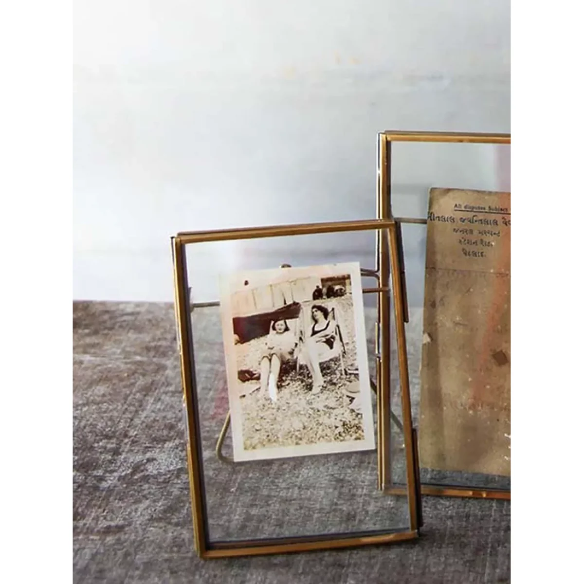 Nkuku Danta Photo Frame, Antique Brass – image 2