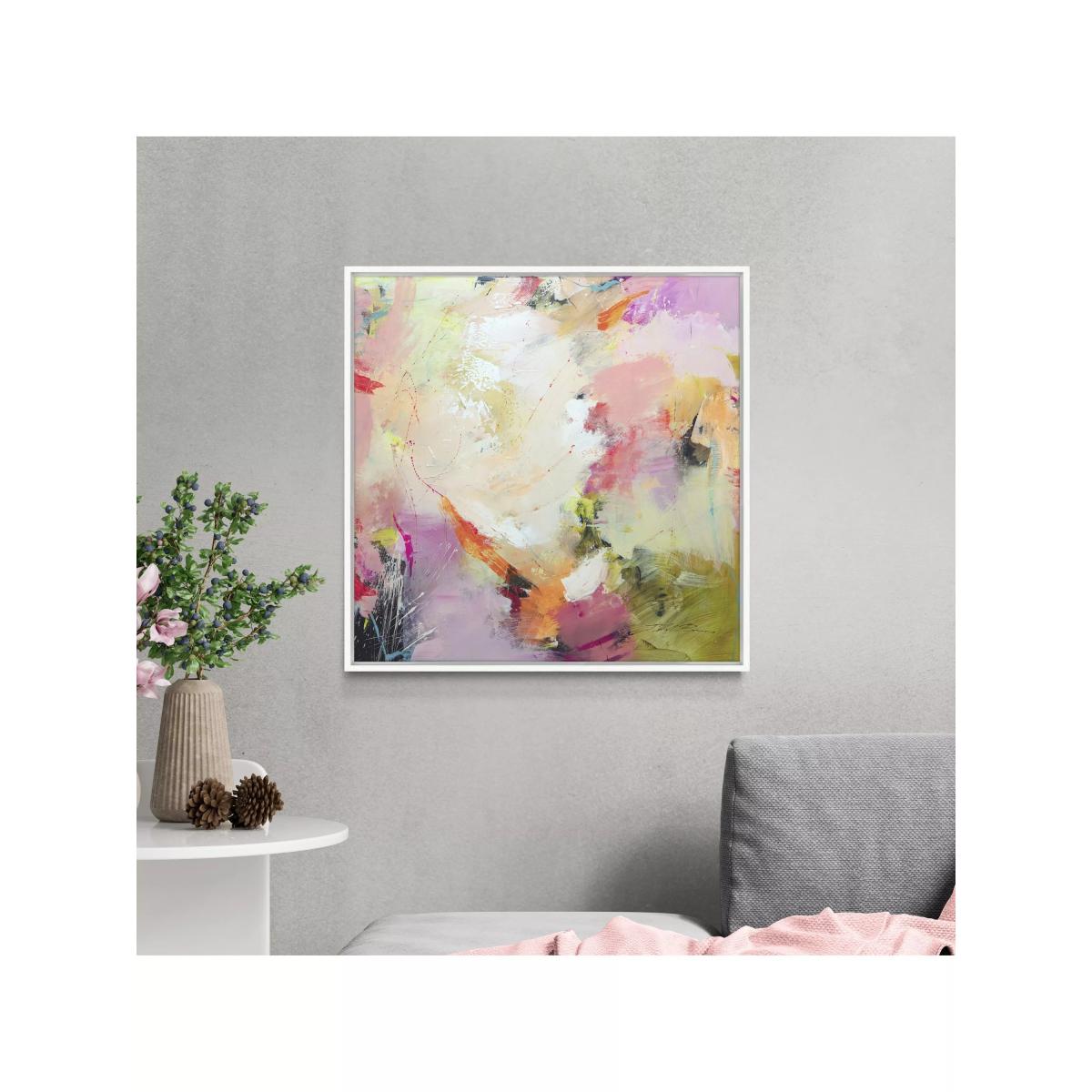 John Lewis Natasha Barnes 'Cherry Blossom' Framed Canvas Print, 64 x 64cm, Pink/Green – image 2