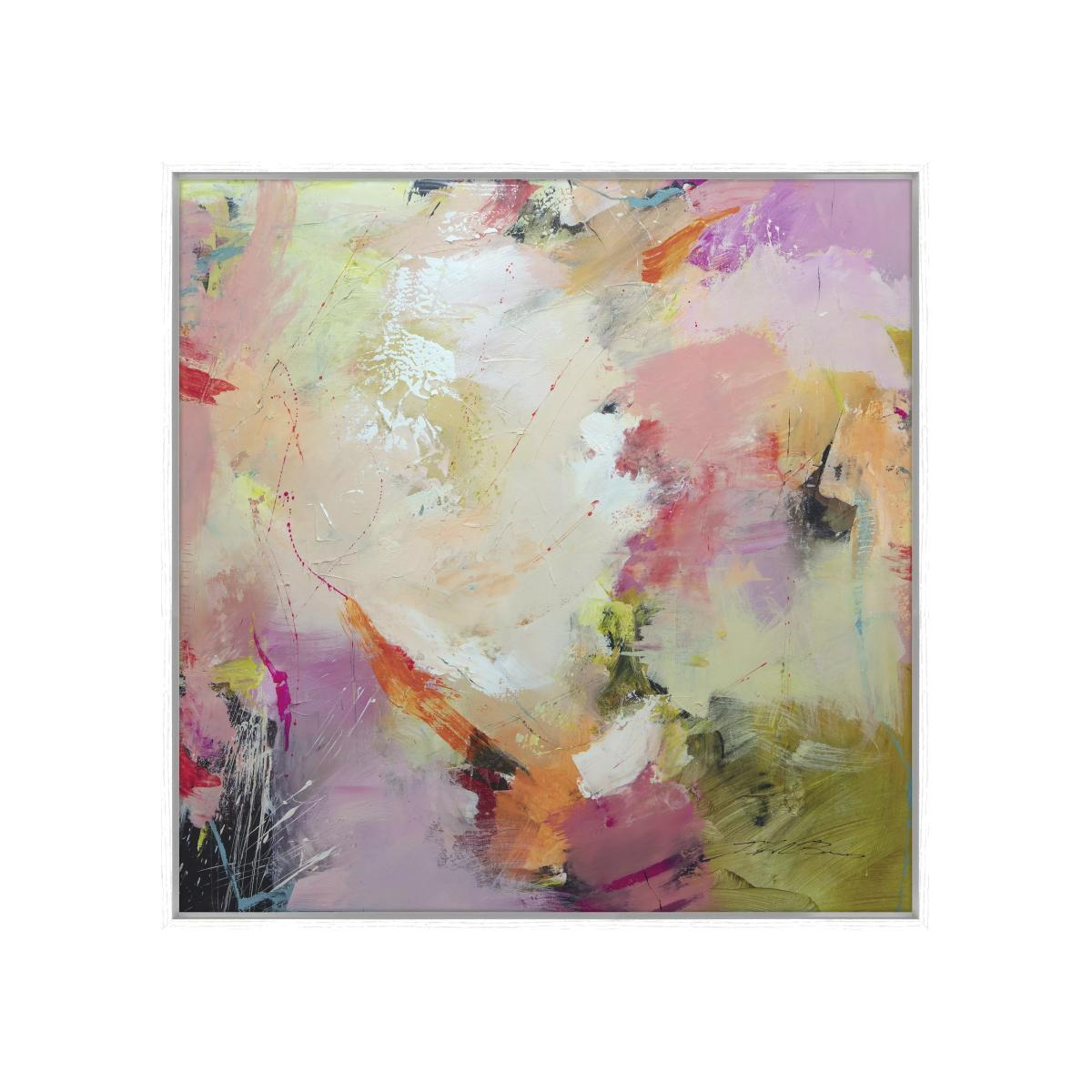 John Lewis Natasha Barnes 'Cherry Blossom' Framed Canvas Print, 64 x 64cm, Pink/Green – image 1
