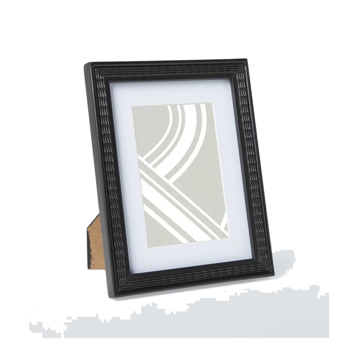 John Lewis Classic Ornate Wood Photo Frame & Mount, 4 x 6" (10 x 15cm), Black – image 1