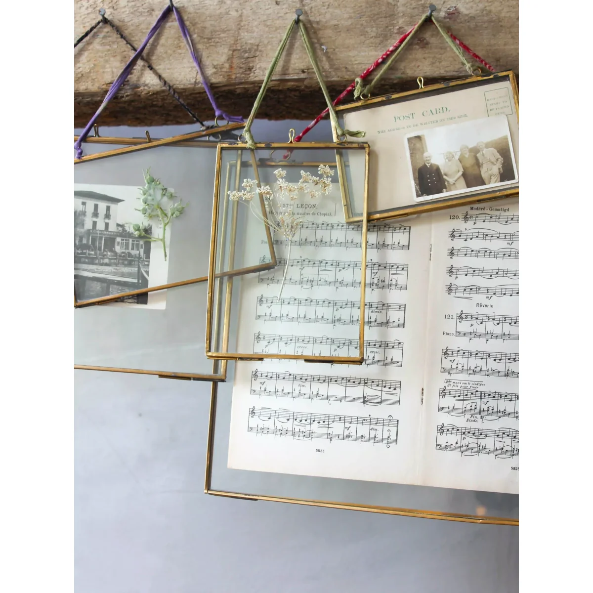 Nkuku Kiko Glazed Portrait Photo Frame, Antique Brass – image 2