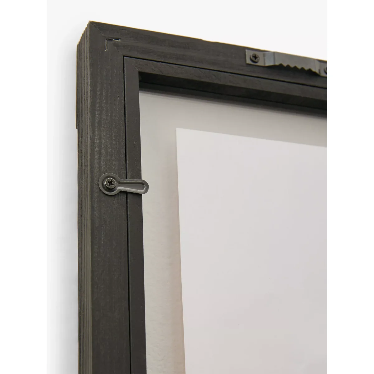 John Lewis Pine Wood Floating Photo Frame, Black – image 3