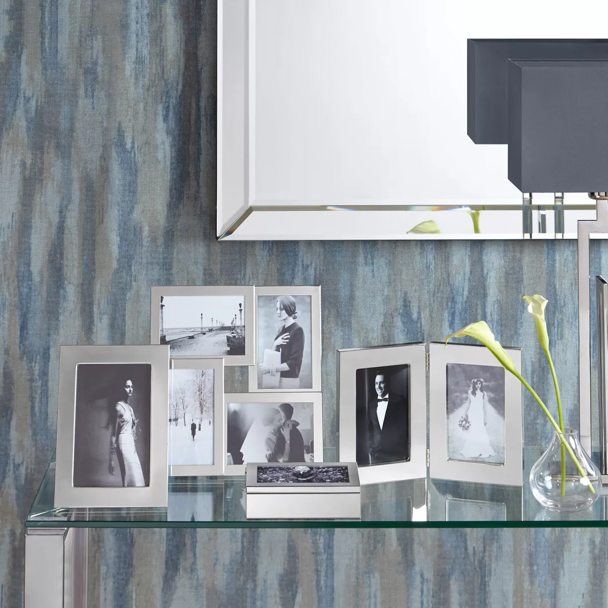 John Lewis & Partners Plane Double Photo Frame, Silver Plated – image 4