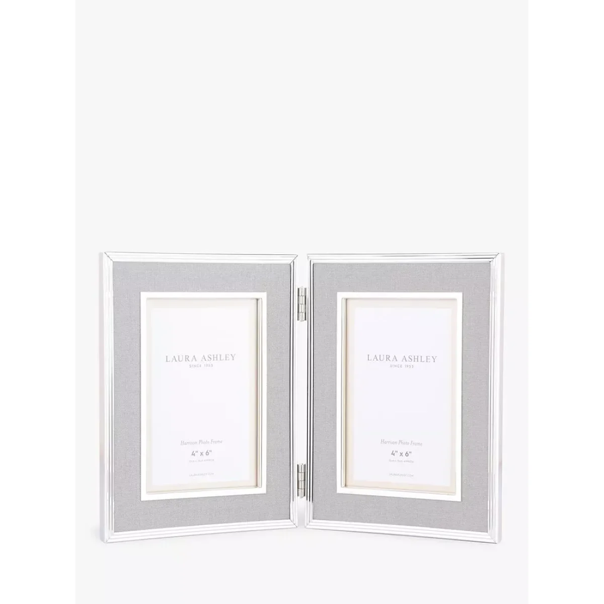 Laura Ashley Harrison Linen Double Photo Frame, 4 x 6 (10 x 15cm) – image 2