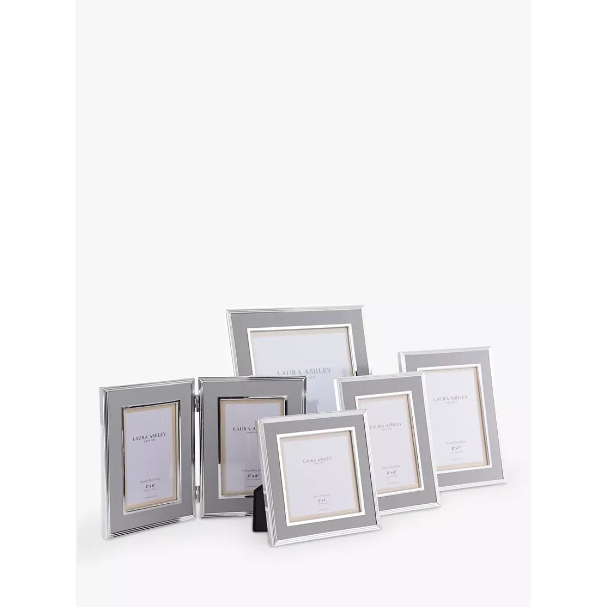 Laura Ashley Harrison Linen Double Photo Frame, 4 x 6 (10 x 15cm) – image 5
