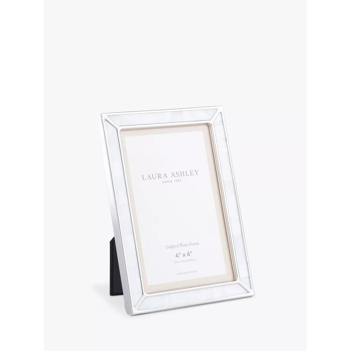 Laura Ashley Oakford Mother of Pearl Photo Frame, Grey/Nickel – image 2