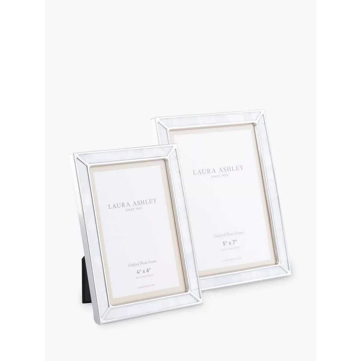 Laura Ashley Oakford Mother of Pearl Photo Frame, Grey/Nickel – image 5
